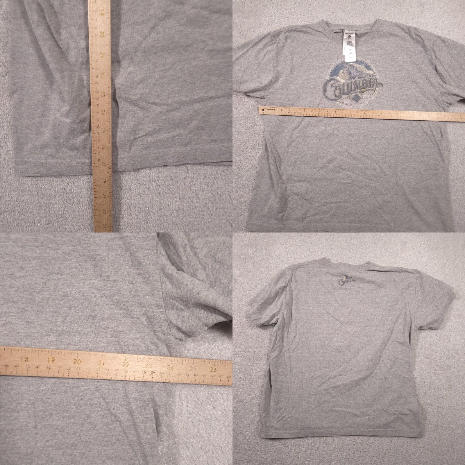 Logo 7 Columbia Mens XL Gray Mountain Graphic Tee Shirt Outdoor Hiking Logo Casual Size US XL / EU 56 / 4 - 8 Thumbnail