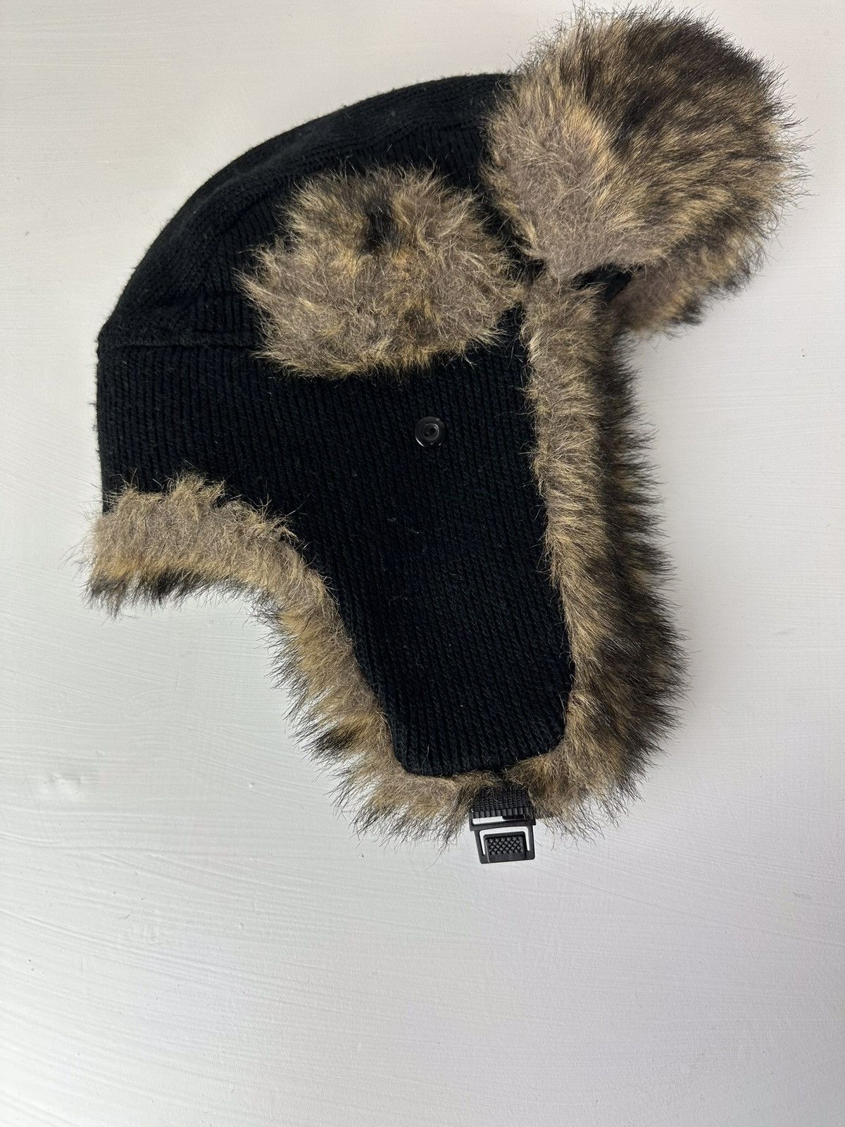 Hysteric Glamour × Vintage Crazy Y2K Mohair Fuzzy Hat Ushanka Punk Huge Size ONE SIZE - 3 Thumbnail