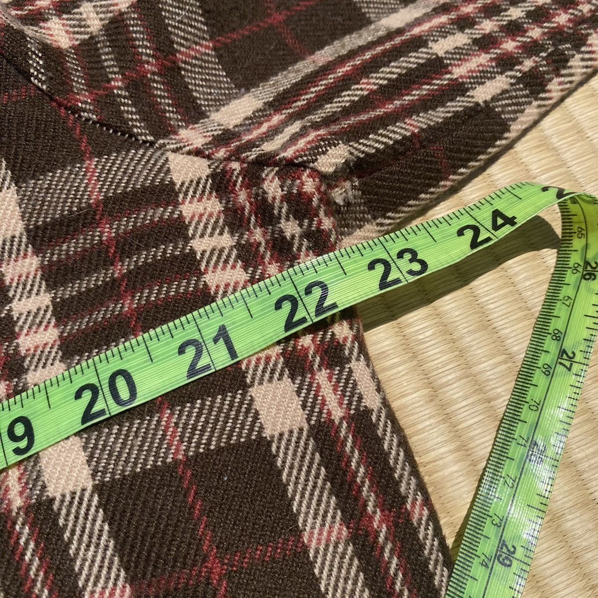 Japanese Brand Vtg 70s Chocolate Brown Plaid Tartan Flannel Rockabilly Boho Size US L / EU 52-54 / 3 - 2 Thumbnail