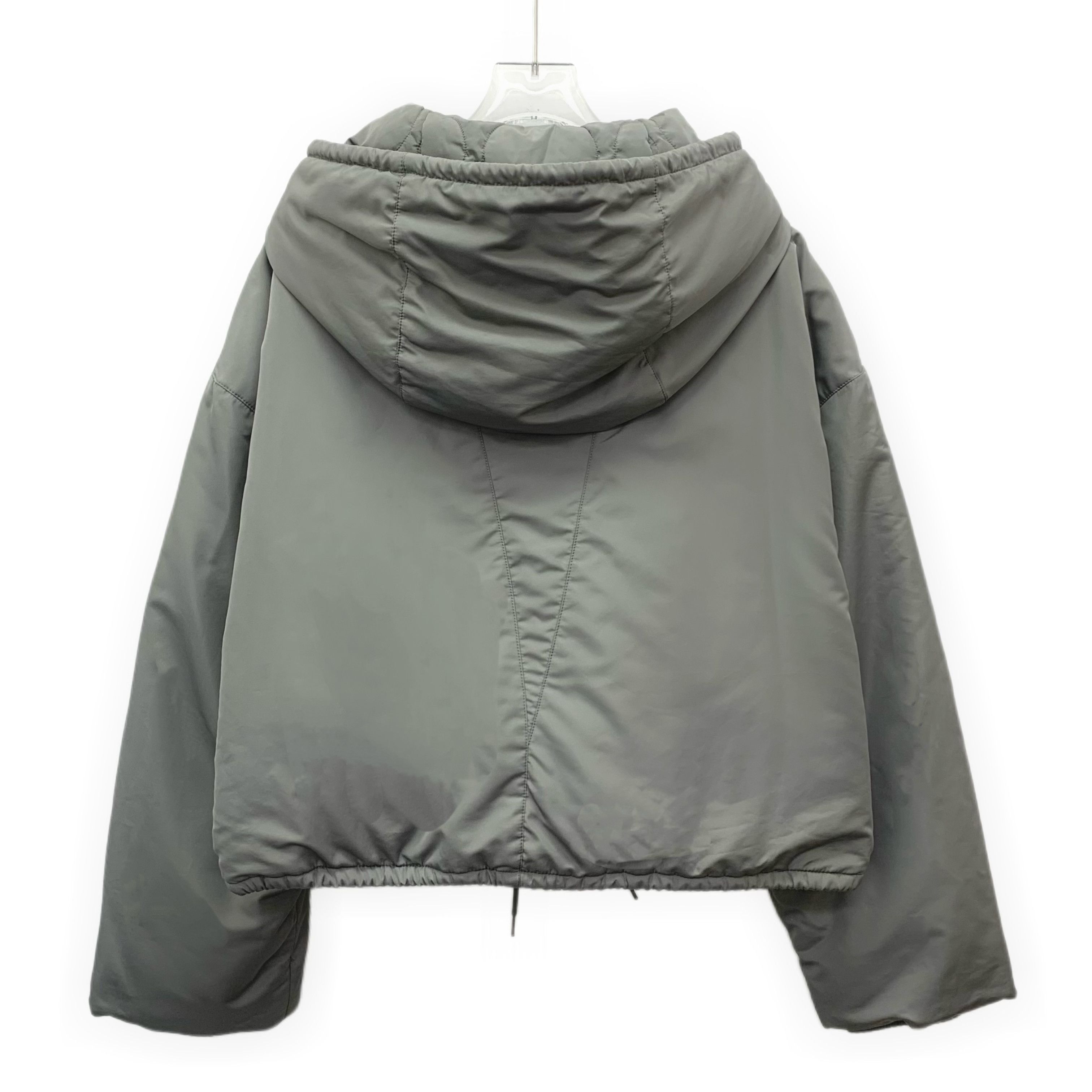 Miu Miu Miu Miu Logo Pocket Hooded Jacket Grey (42) Size US XS / EU 42 / 0 - 2 Thumbnail