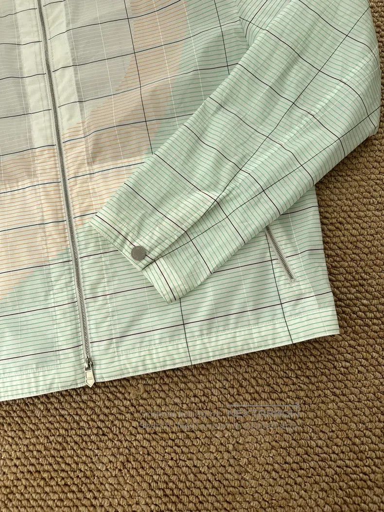 Hermes Hermes Striped baseball collar zip-up long-sleeve jacket, Size US M / EU 48-50 / 2 - 3 Thumbnail