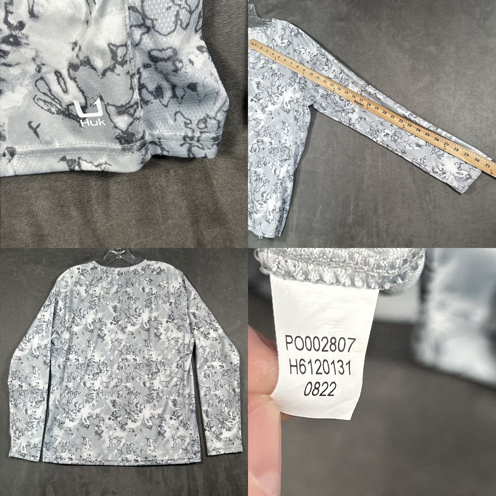 Vintage Huk Pursuit Long Sleeve Shirt Womens L White Harbor Mist Crew Neck Performance Size L / US 10 / IT 46 - 8 Thumbnail