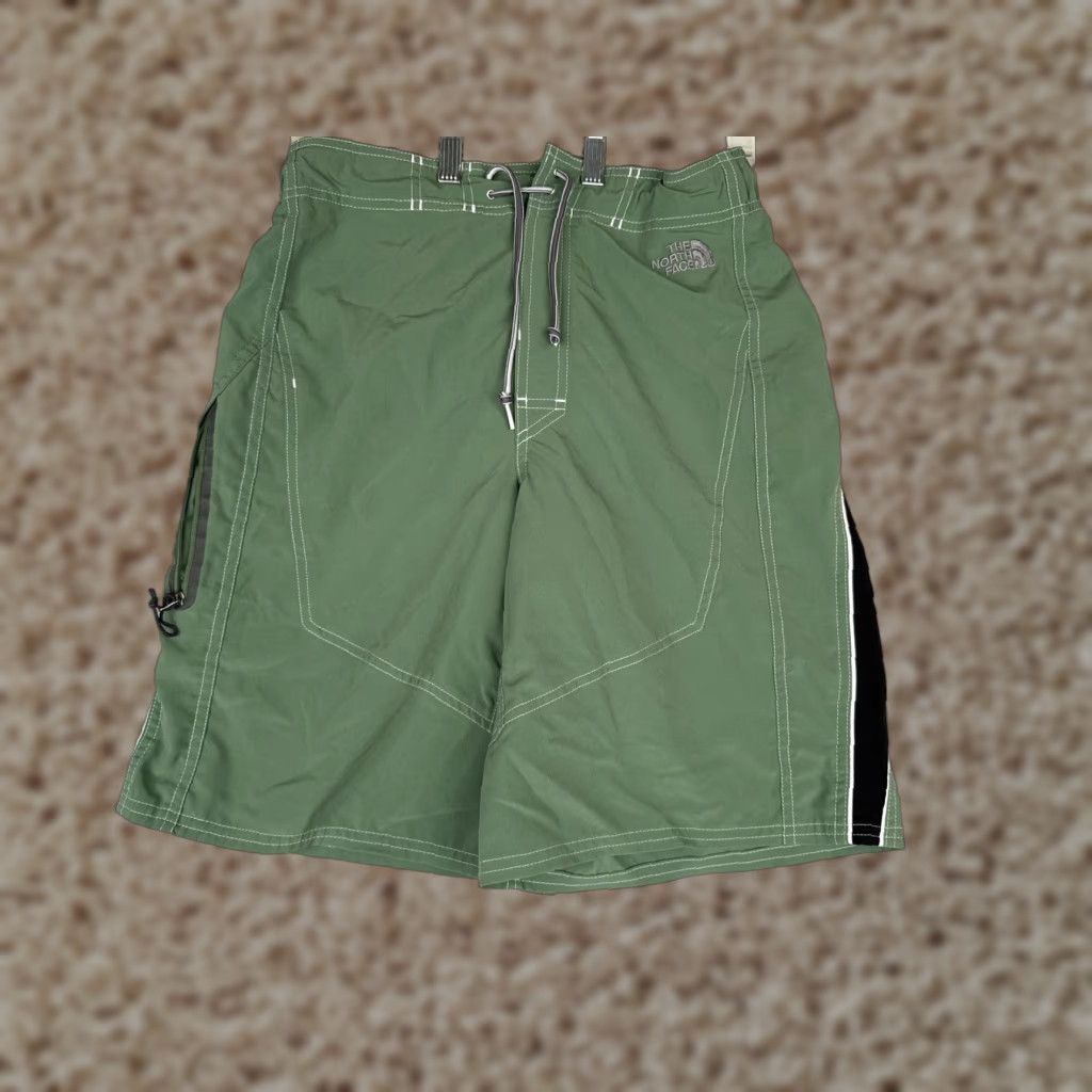 The North Face The North Face Board Shorts Mens Small Green Black Swim Trunks Surf Beach Poly Size US 29 - 1 Thumbnail