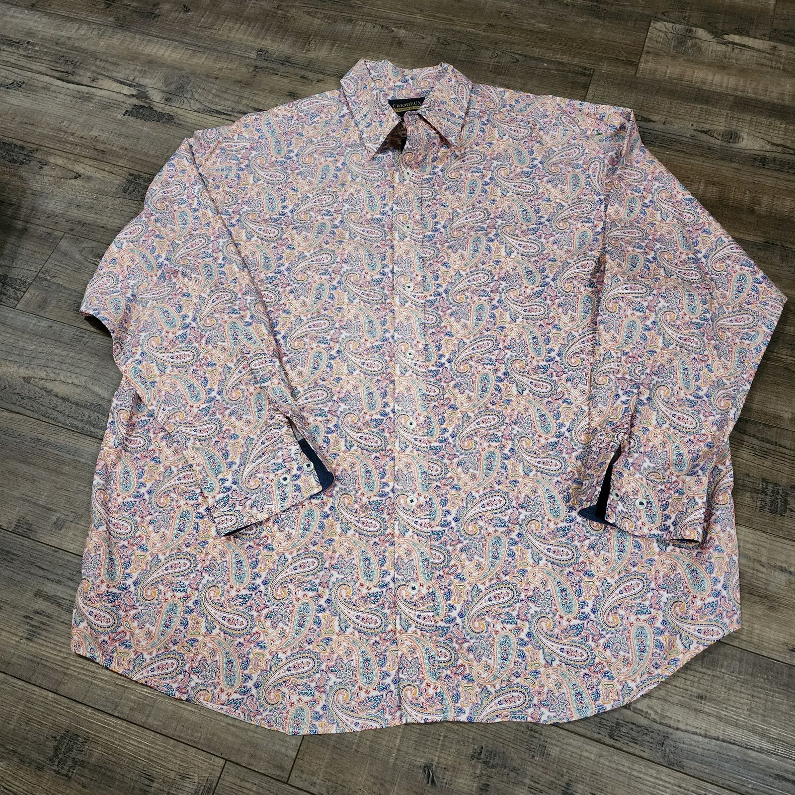 Cremieux Cremieux Men's Paisley button up shirt long sleeve 2X 2335 Size US XXL / EU 58 / 5 - 1 Thumbnail