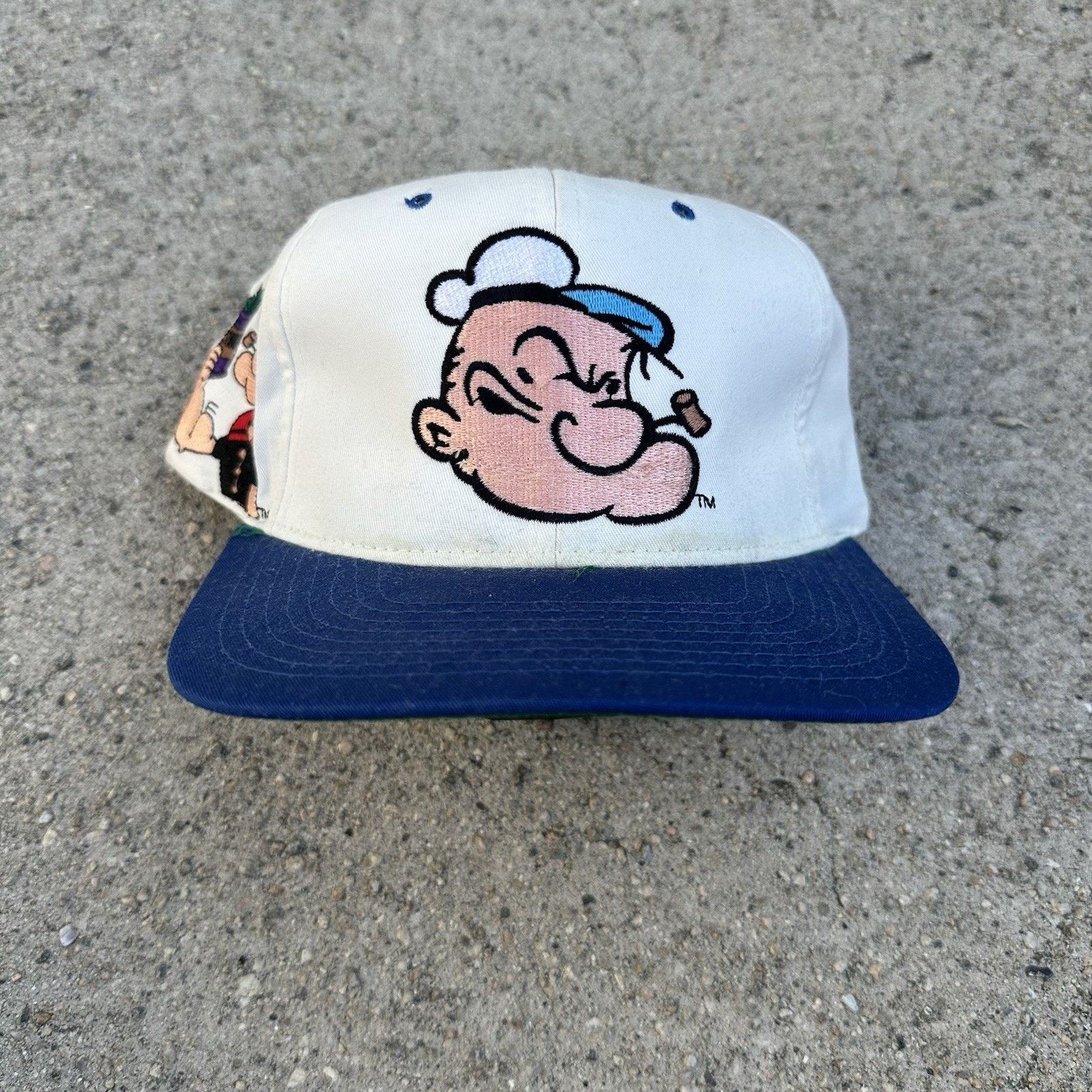 American Needle × Vintage Vintage 90s American Needle Popeye Blockhead Snapback Hat Size ONE SIZE - 1 Thumbnail