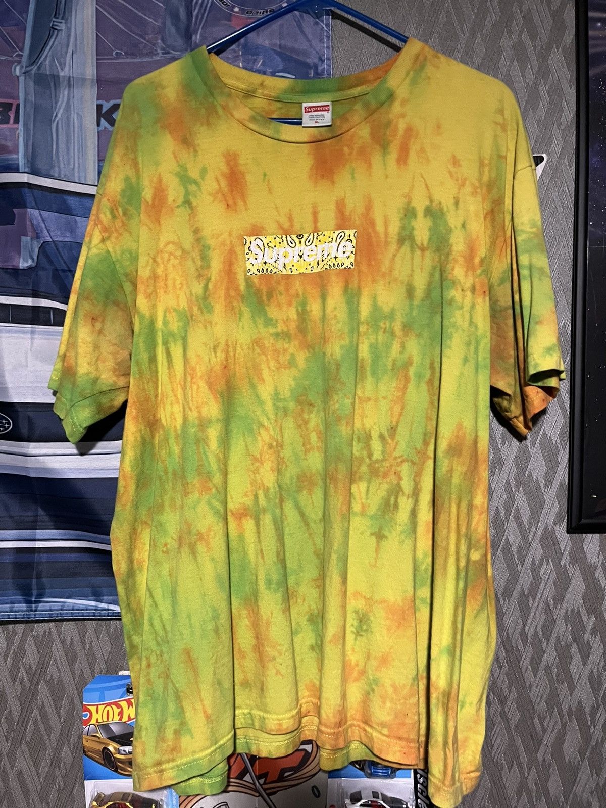 Supreme Bandana Box Logo Tee Yellow L 黄色 Supreme Bandana Box Logo Tee Yellow Men's - FW19 - US