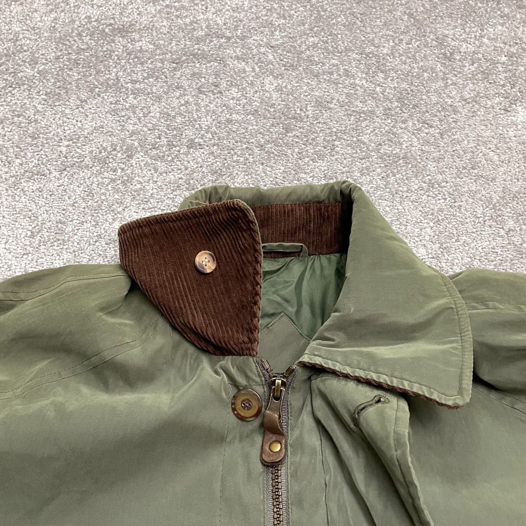 Vintage Split-Rail Thermolite Insulated Outdoor Hunting Jacket Mens Large Army Green Size US L / EU 52-54 / 3 - 3 Thumbnail