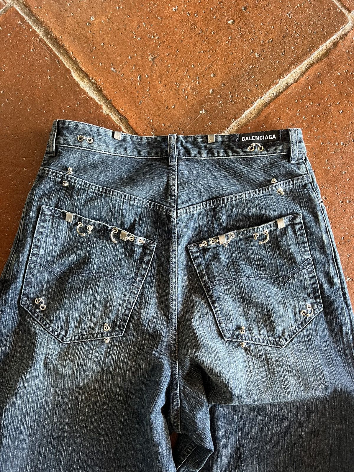 Balenciaga Balenciaga Piercing Blue Indigo Denim Pants Size US 31 - 11 Thumbnail