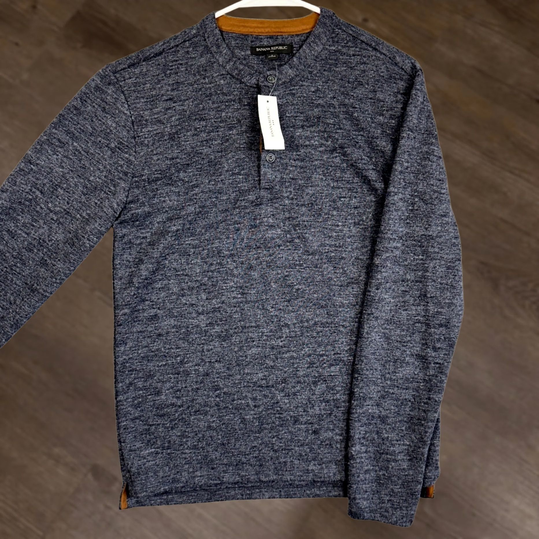 Banana Republic Banana Republic Sweater Henley Shirt Mens Small Gray Knit Lightweight Pullover Size US S / EU 44-46 / 1 - 1 Thumbnail
