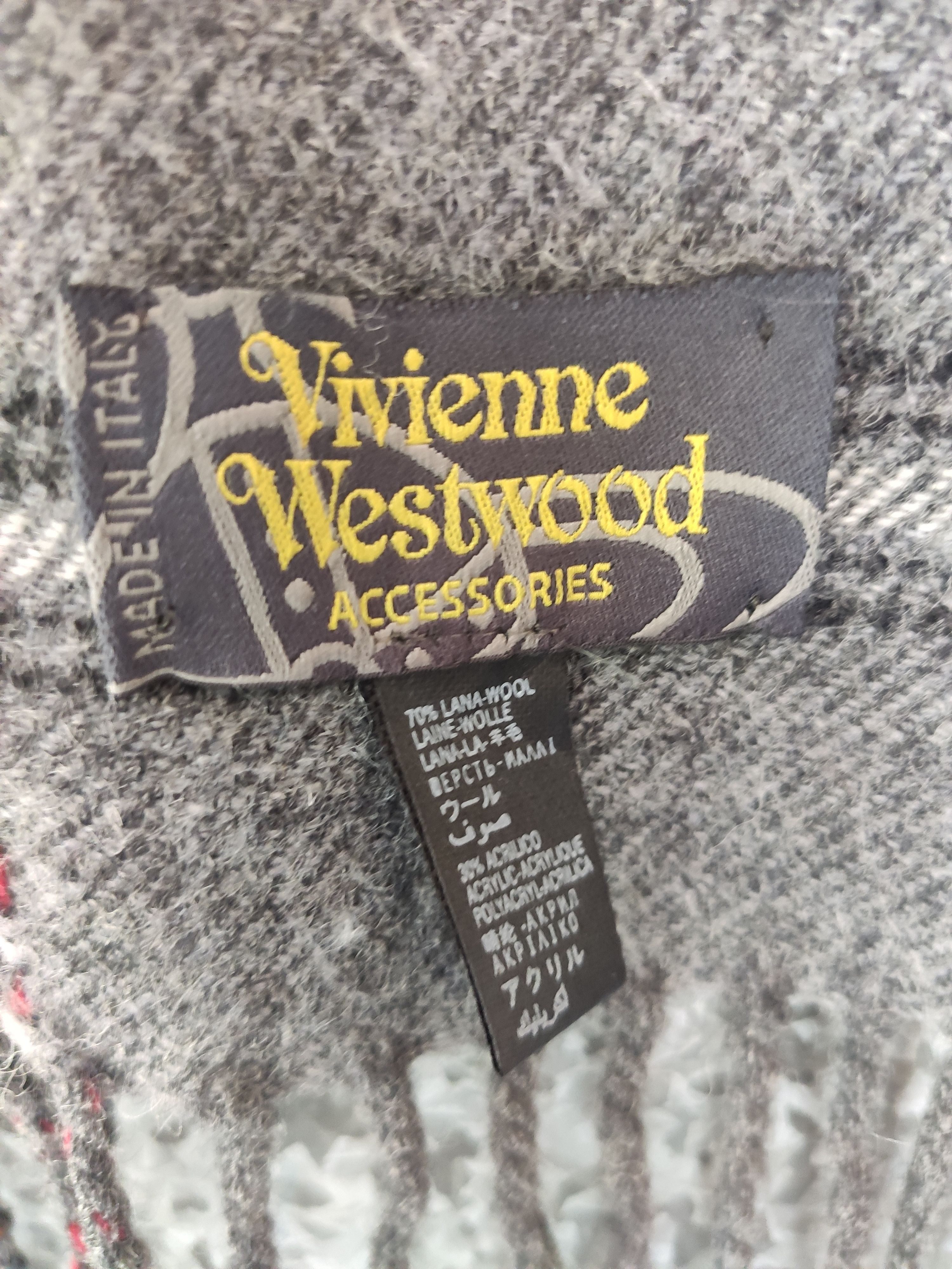 Vivienne Westwood 🔥 Vivienne Westwood scarf Muffler wool chekered Size ONE SIZE - 4 Thumbnail