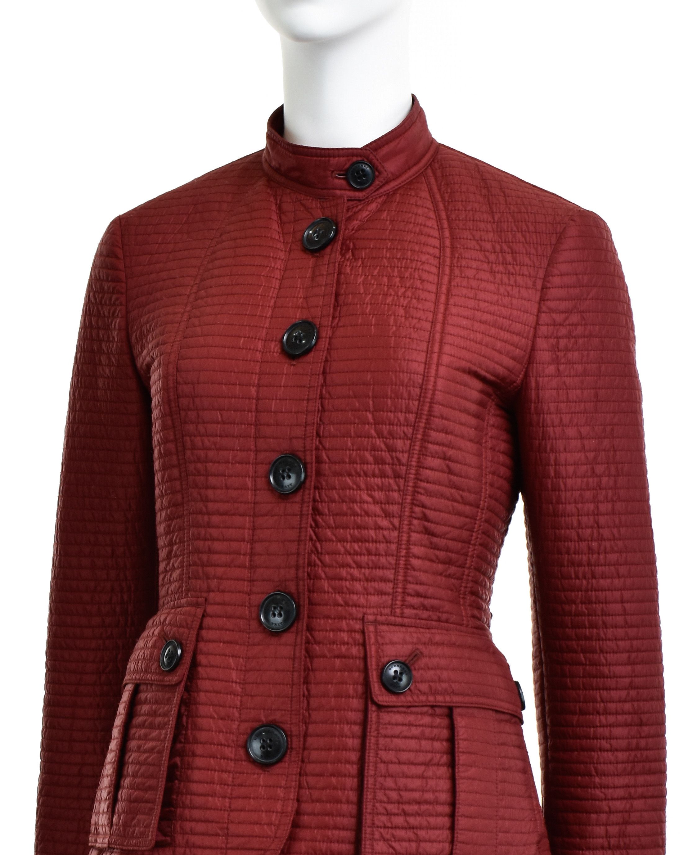 Burberry BURBERRY Brit Quilt Jacket Stand Collar Half Belted Coat Size XS / US 0-2 / IT 36-38 - 7 Thumbnail
