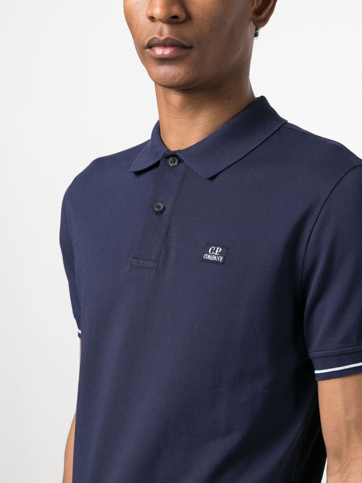 C.P. Company o1y1224 Logo Polo Shirt in Navy Blue Size US M / EU 48-50 / 2 - 5 Thumbnail
