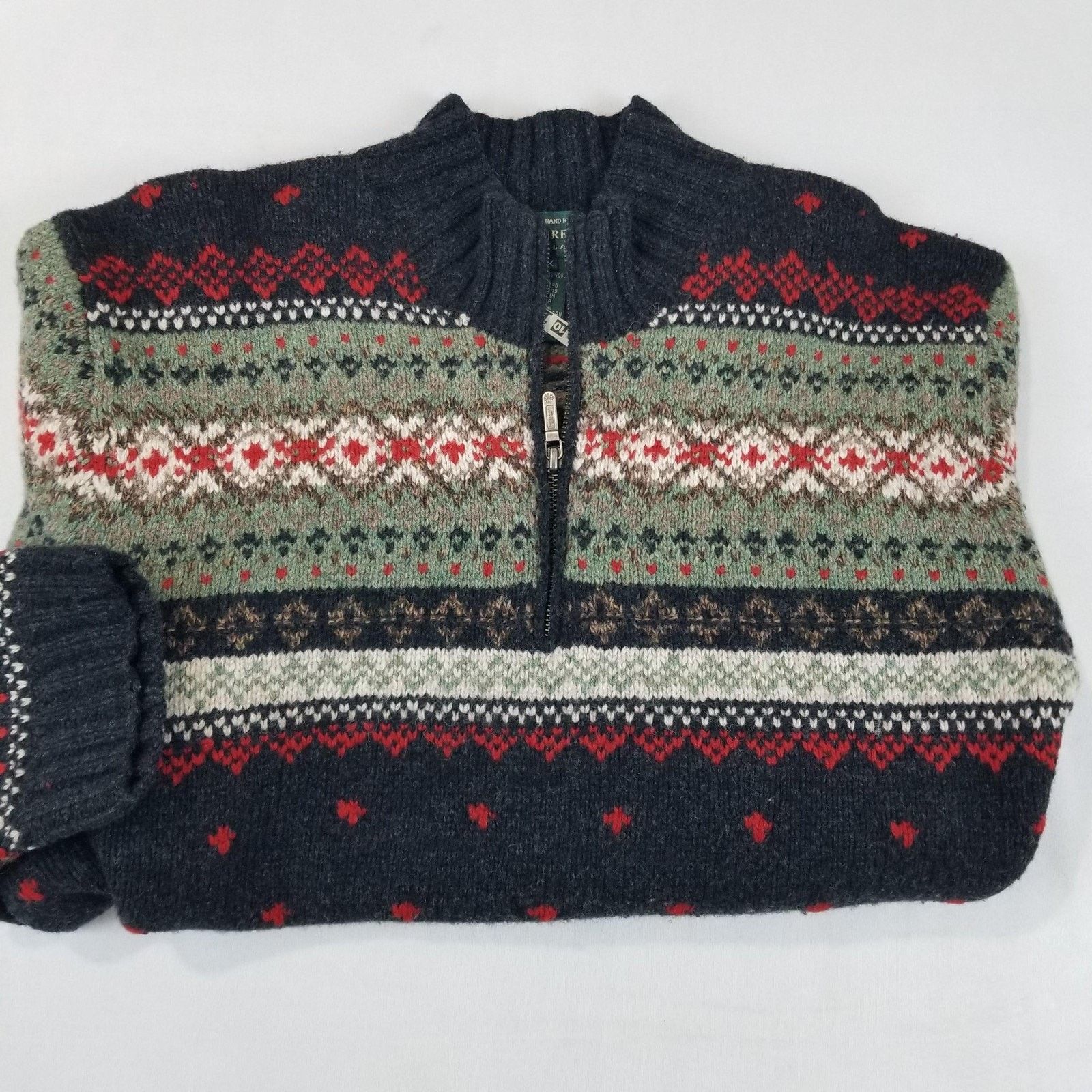Lauren Ralph Lauren Lauren Ralph Lauren Sweater Mens 2X Fair Isle Hand Knit Size US XXL / EU 58 / 5 - 4 Thumbnail