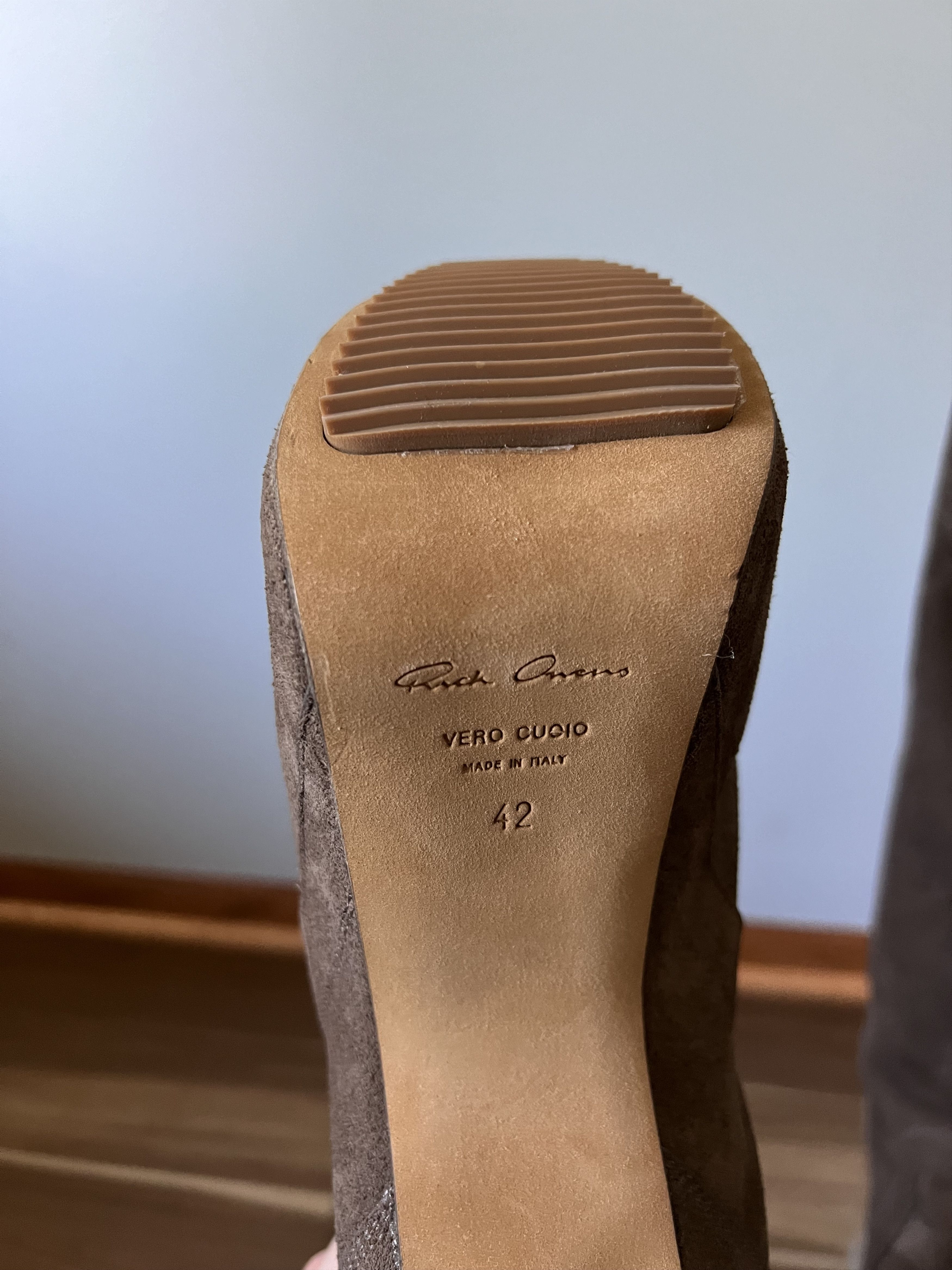 Rick Owens Rick Owens Pull On Platform Grilled Kiss Boots in Dust Suede Size US 9 / EU 42 - 9 Thumbnail