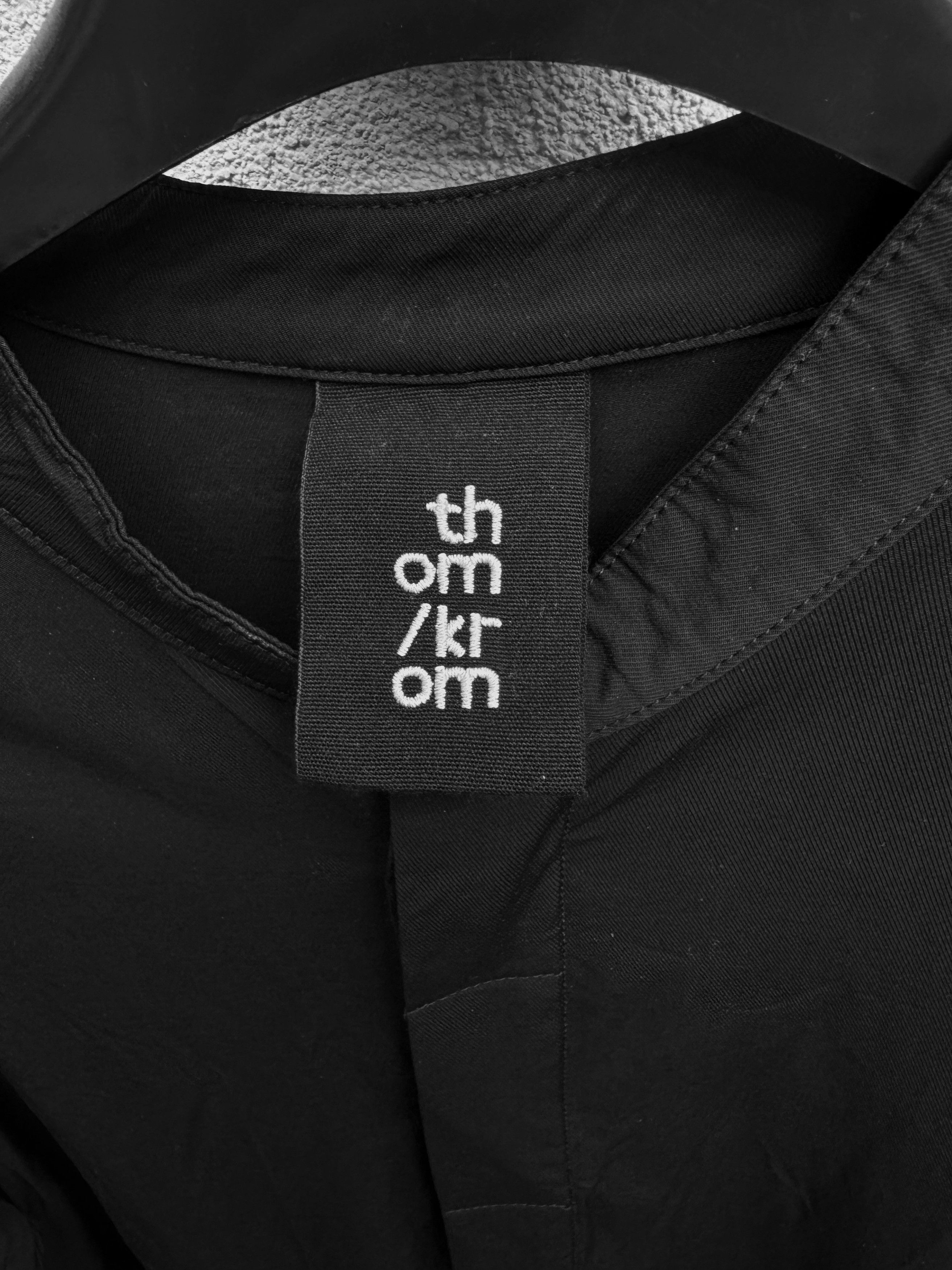 Thom Krom Thom Krom Black Mandarin Collar Shirt M Size US M / EU 48-50 / 2 - 3 Thumbnail