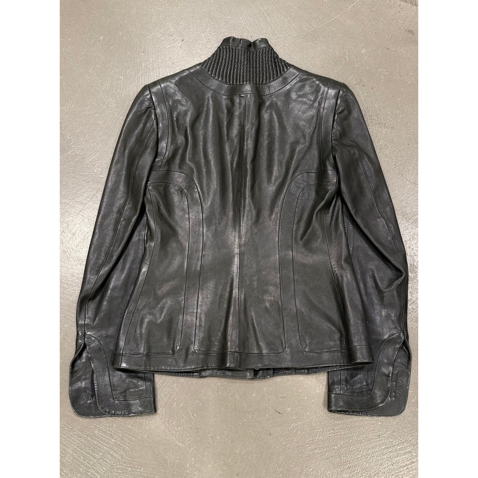 Alexander McQueen A/W2003 Alexander McQueen paneled biker leather jacket Size S / US 4 / IT 40 - 2 Thumbnail