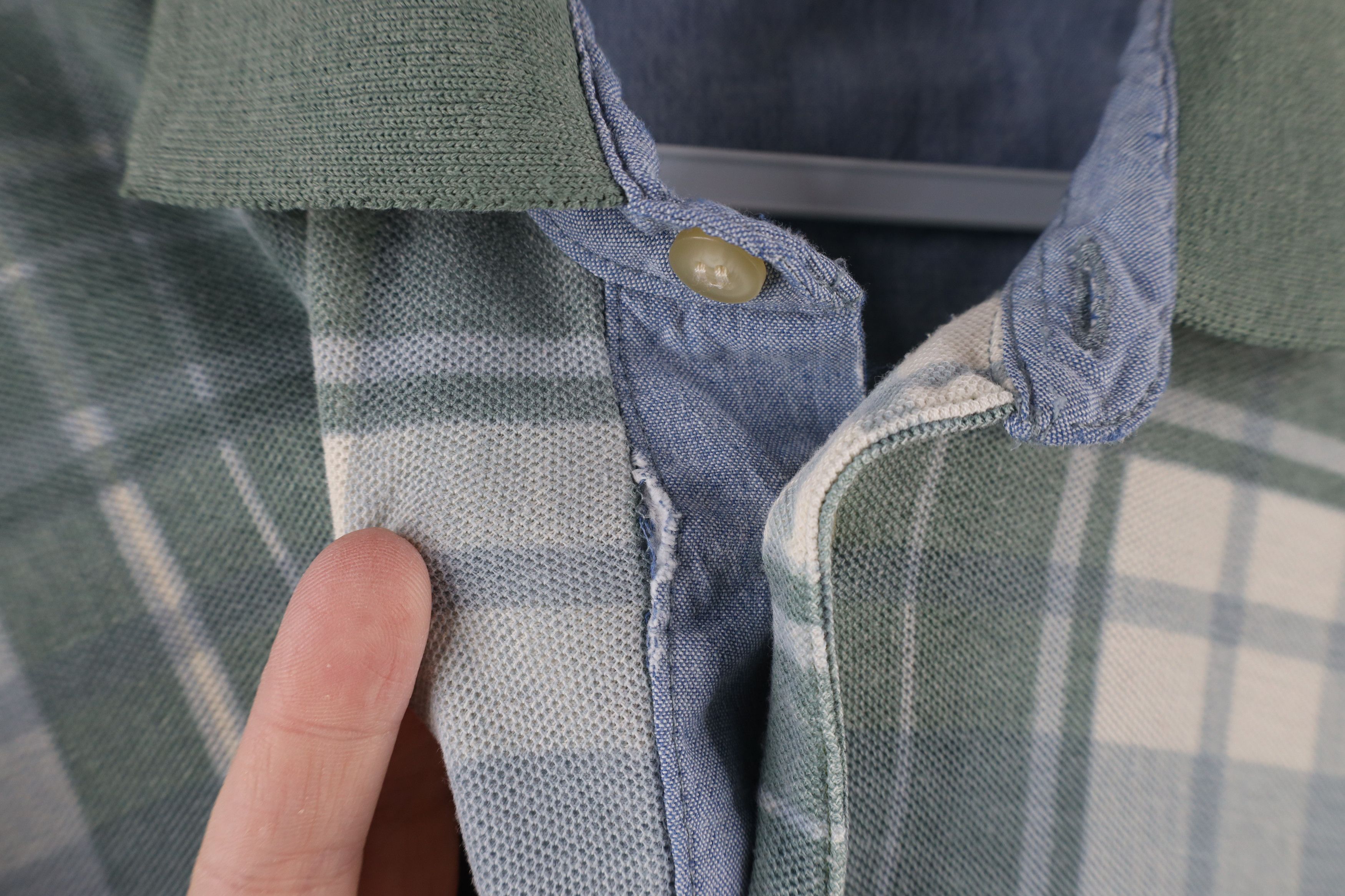 Vintage Vintage 90s Streetwear Baggy Fit Collared Polo Shirt Plaid Size US L / EU 52-54 / 3 - 4 Thumbnail