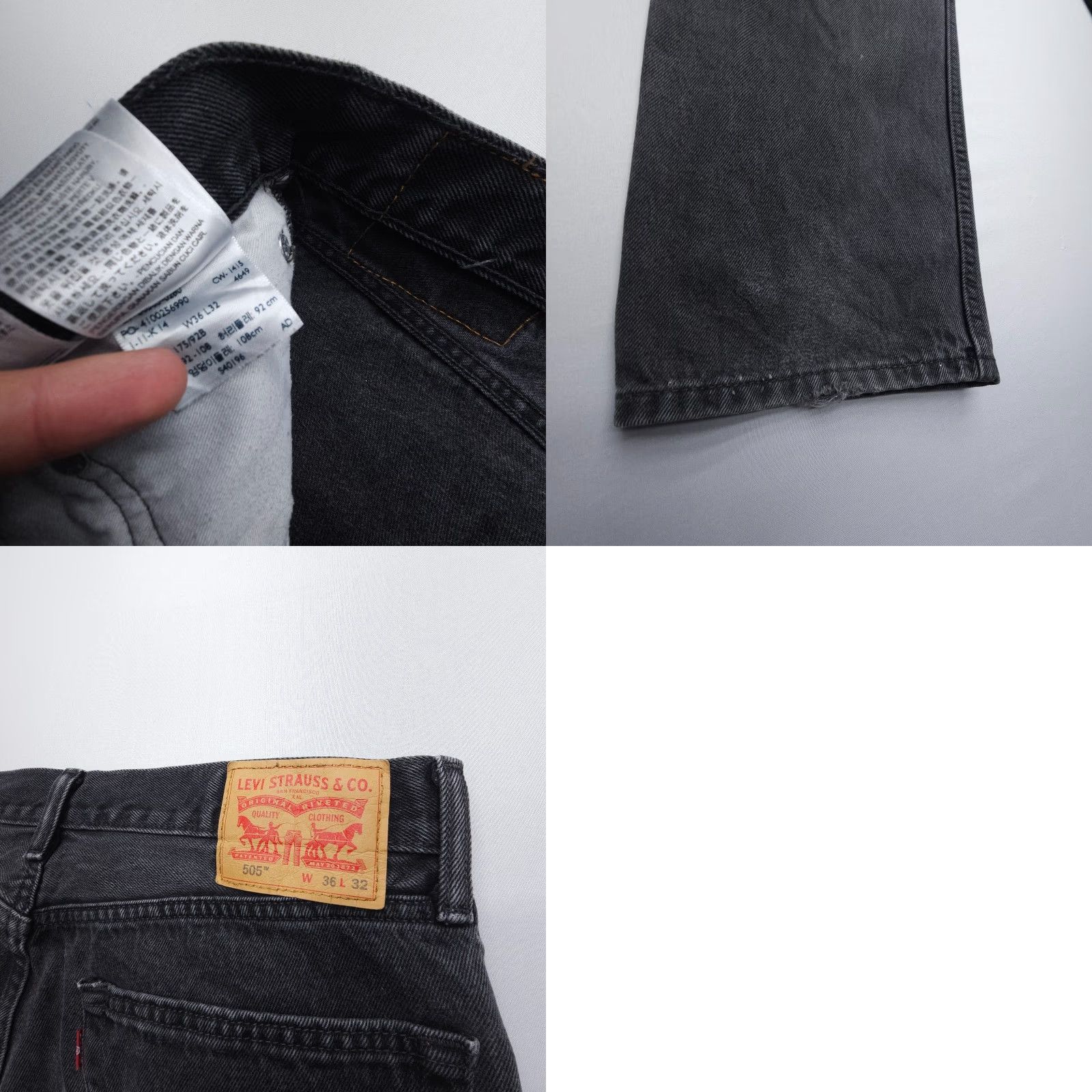 Levi's Levi's 505 Jeans Regular Levi's Mens 36 x 30 Black Size US 36 / EU 52 - 8 Thumbnail