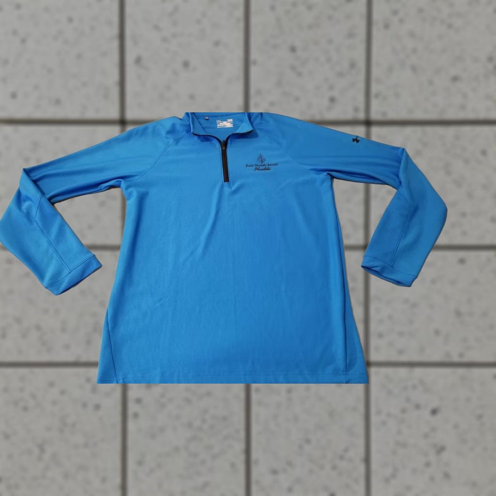 Under Armour Under Armour Mens Shirt L Large Blue Half Zip Athletic Gym Workout T-Shirt Size US L / EU 52-54 / 3 - 1 Thumbnail