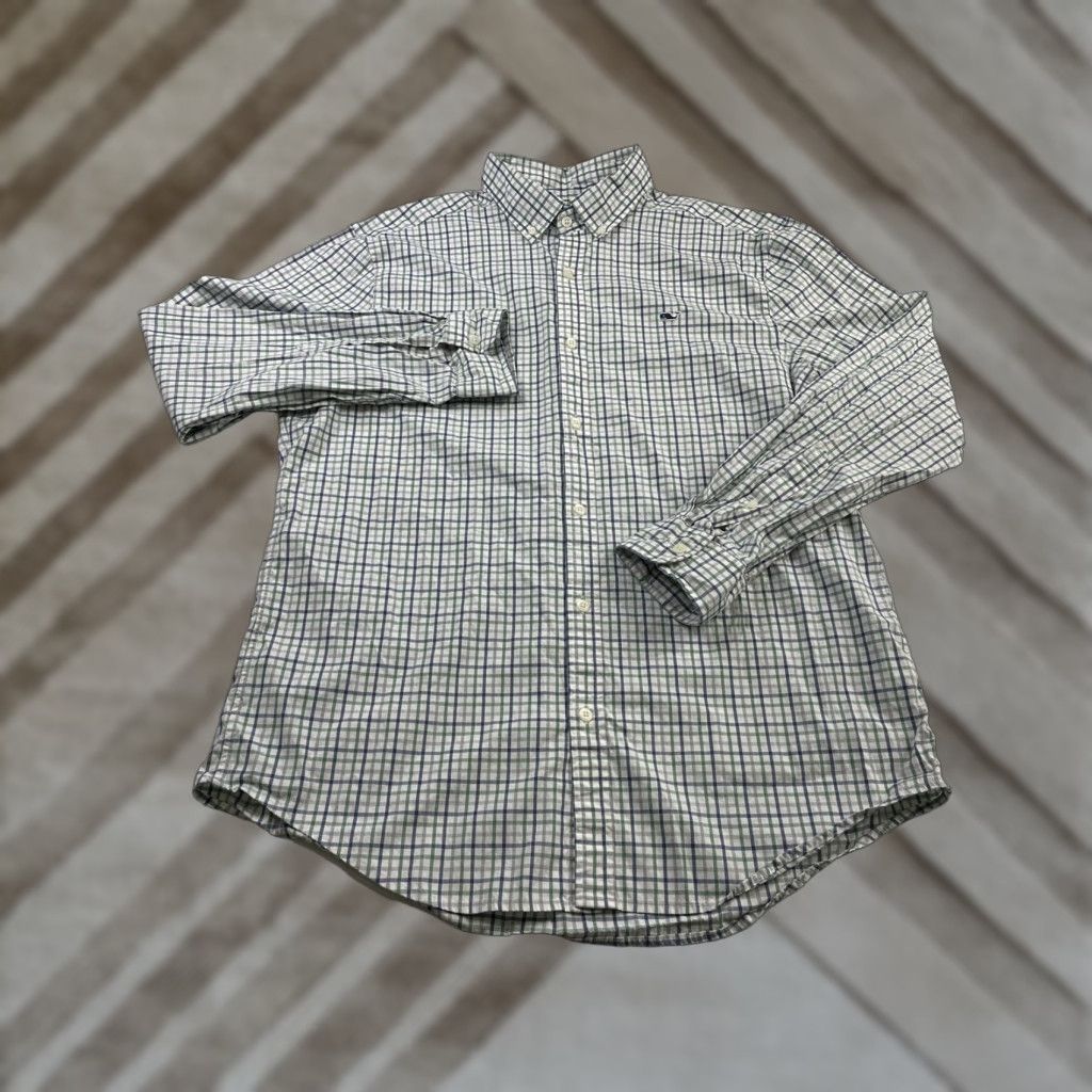 Vineyard Vines Vineyard Vines Men’s Classic Fit Whale Button-Down Shirt Plaid Size L Color Multicolor Pattern Check Button Up Long Sleeve Cotton Size US L / EU 52-54 / 3 - 1 Thumbnail