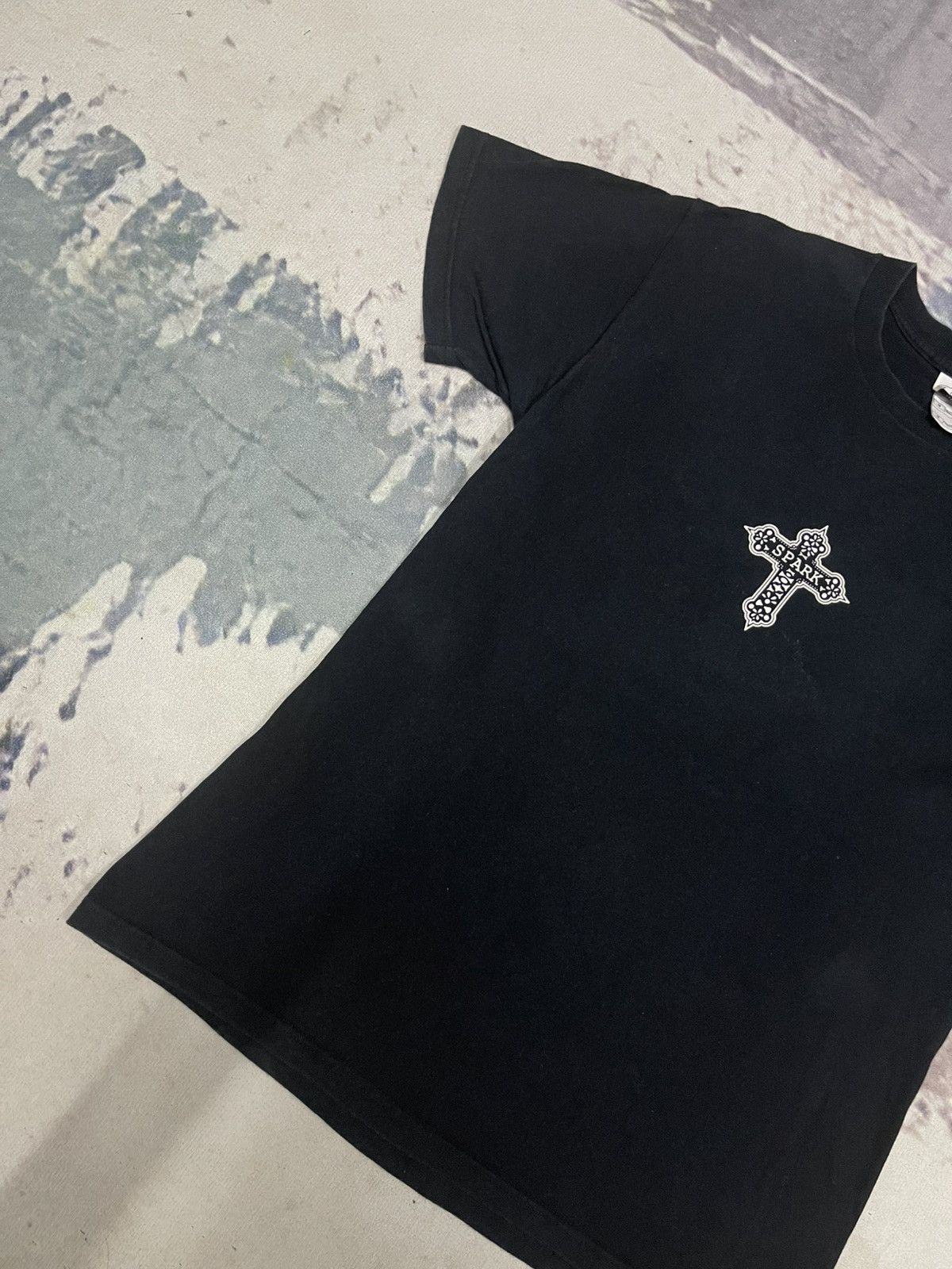 Vintage 90s SPARK USA BIG LOGO CROSS SPELLOUT SKATE TEES RARE Size US M / EU 48-50 / 2 - 5 Thumbnail