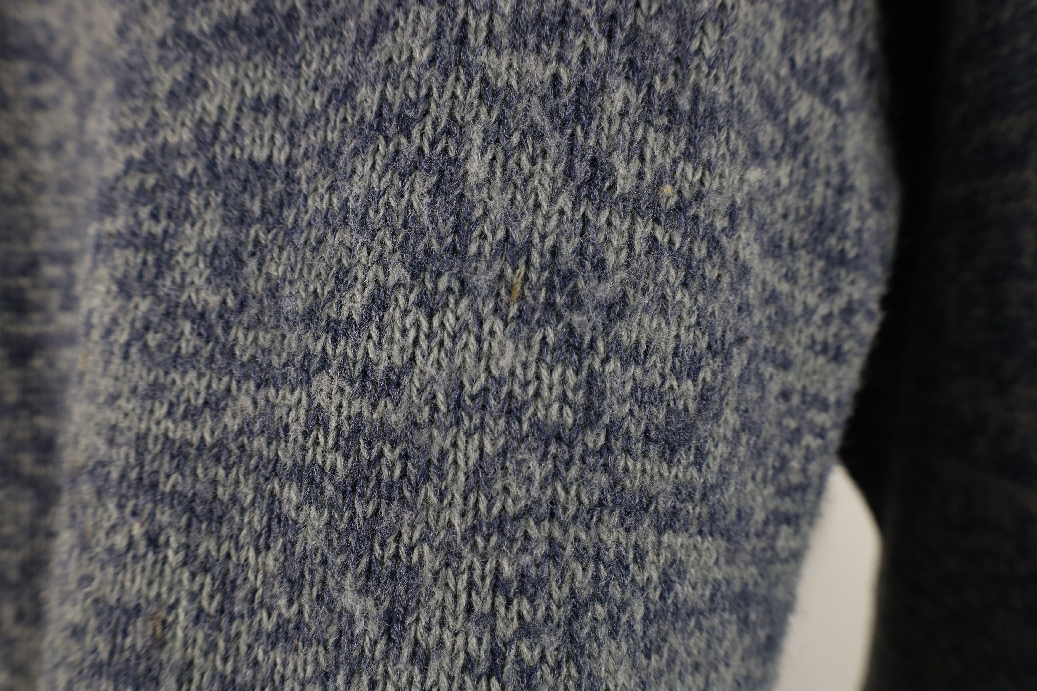 Vintage Vintage 90s Streetwear Ribbed Knit Crewneck Sweater Blue Size US XL / EU 56 / 4 - 6 Thumbnail