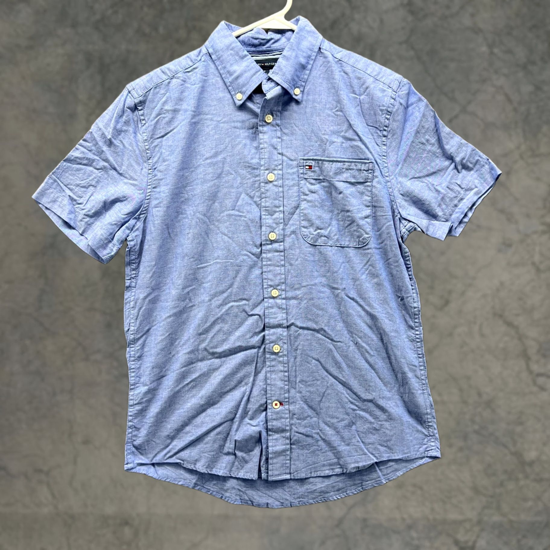 Tommy Hilfiger VINTAGE Tommy Hilfiger Shirt Men Small Adult Blue Casual Button Down Regular Pocket Vtg Size US S / EU 44-46 / 1 - 1 Thumbnail