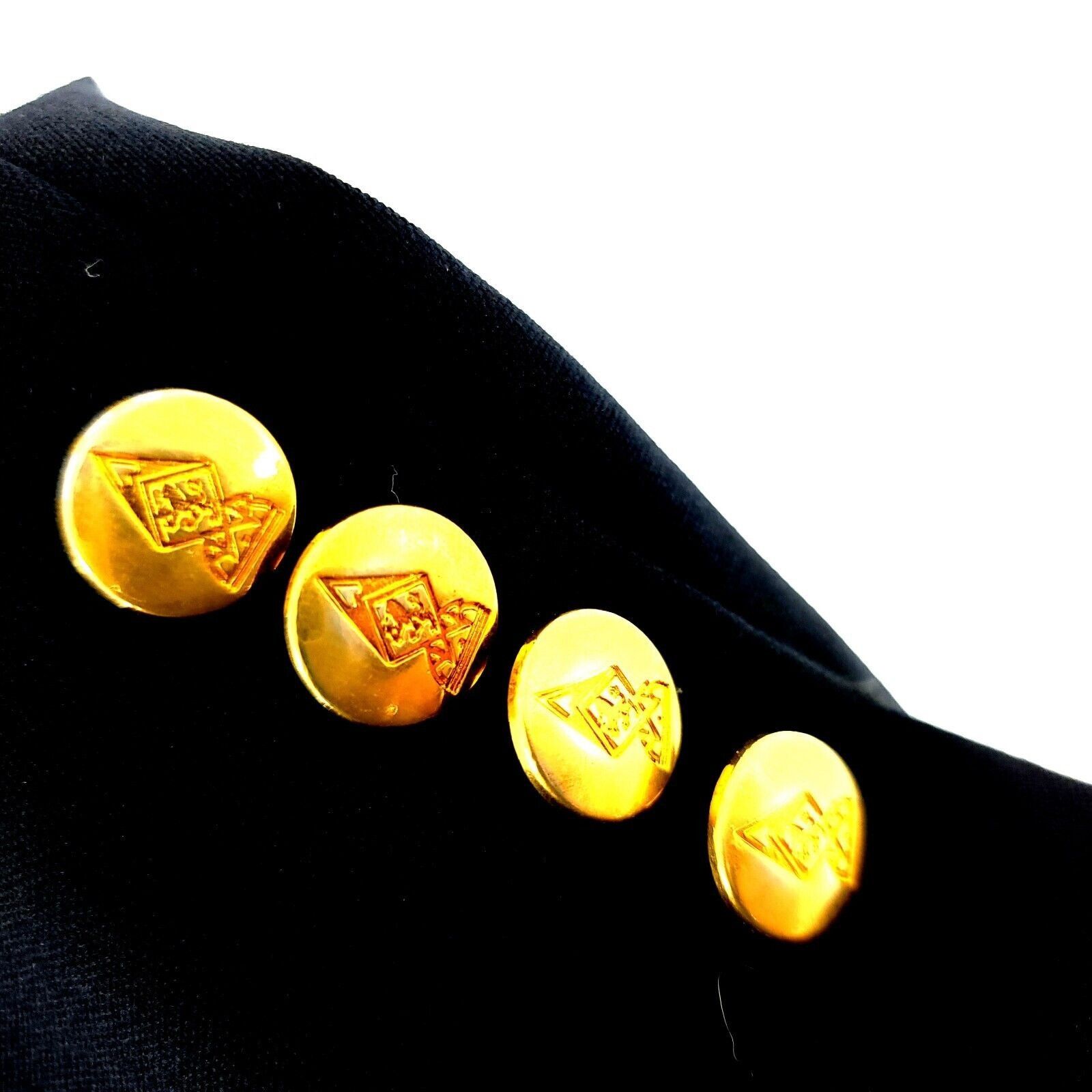 Austin Reed Austin Reed London England Wool 2 Gold Button Blazer 42L Blu Size 42L - 3 Thumbnail