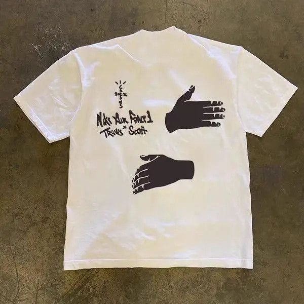 Japanese Brand Yuk White Loose Casual Printed Short Sleeve T-Shirt Size US L / EU 52-54 / 3 - 2 Thumbnail
