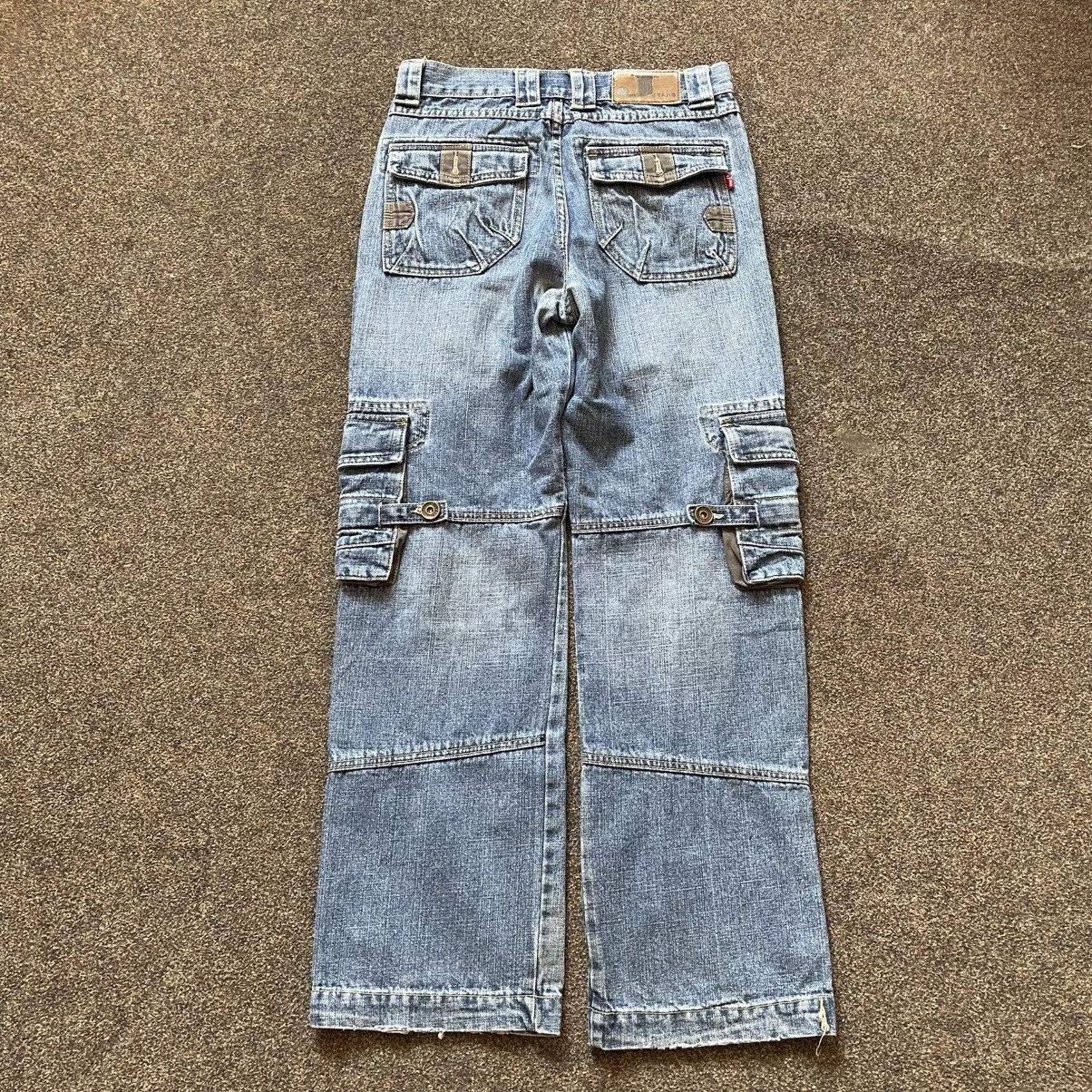 Vintage Y2K Baggy Cargo Pants Multi Pocket Distressed Skate Vintage Size 32" / US 10 / IT 46 - 5 Thumbnail