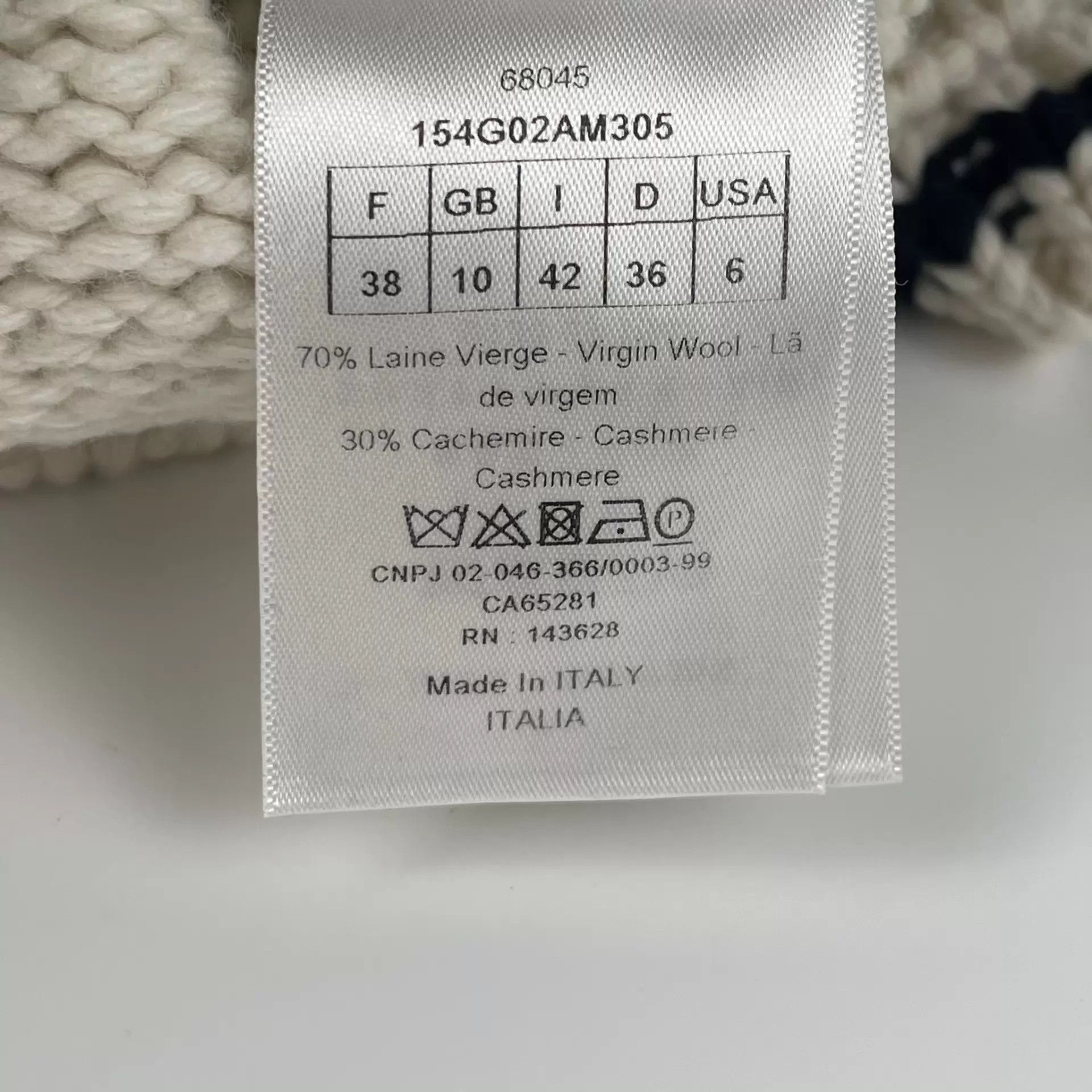 Dior Dior Navy Collar Wool Knit Top Size S / US 4 / IT 40 - 5 Thumbnail