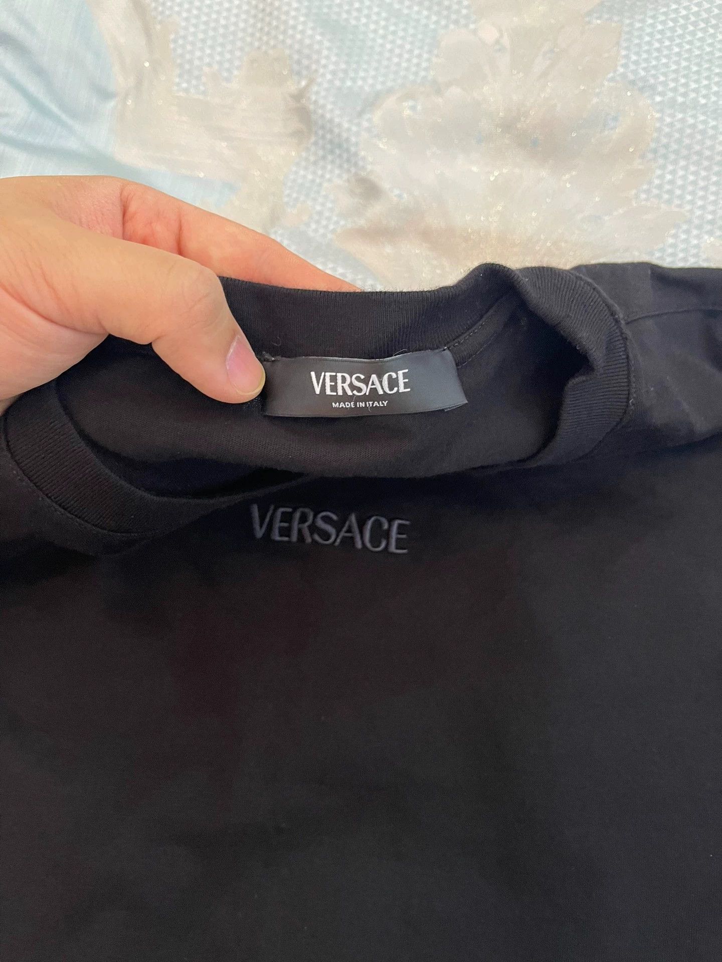 Versace Versace 2024 Embroidered Logo SilkBaroque Tee S(L) Size US S / EU 44-46 / 1 - 4 Thumbnail