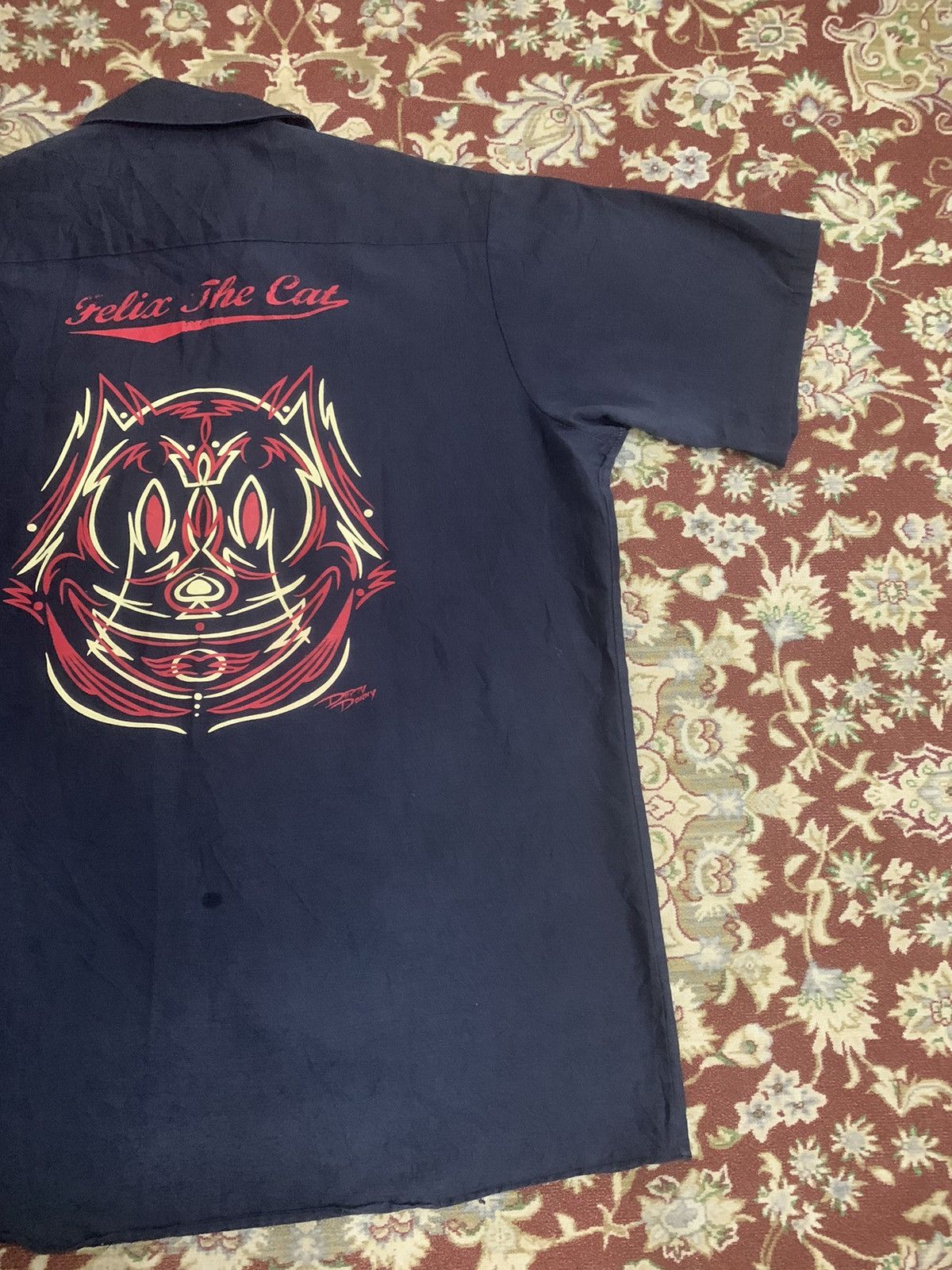 Felix 90s FELIX THE CAT WORKWEAR BUTTON UP SHIRT Size US XL / EU 56 / 4 - 4 Thumbnail