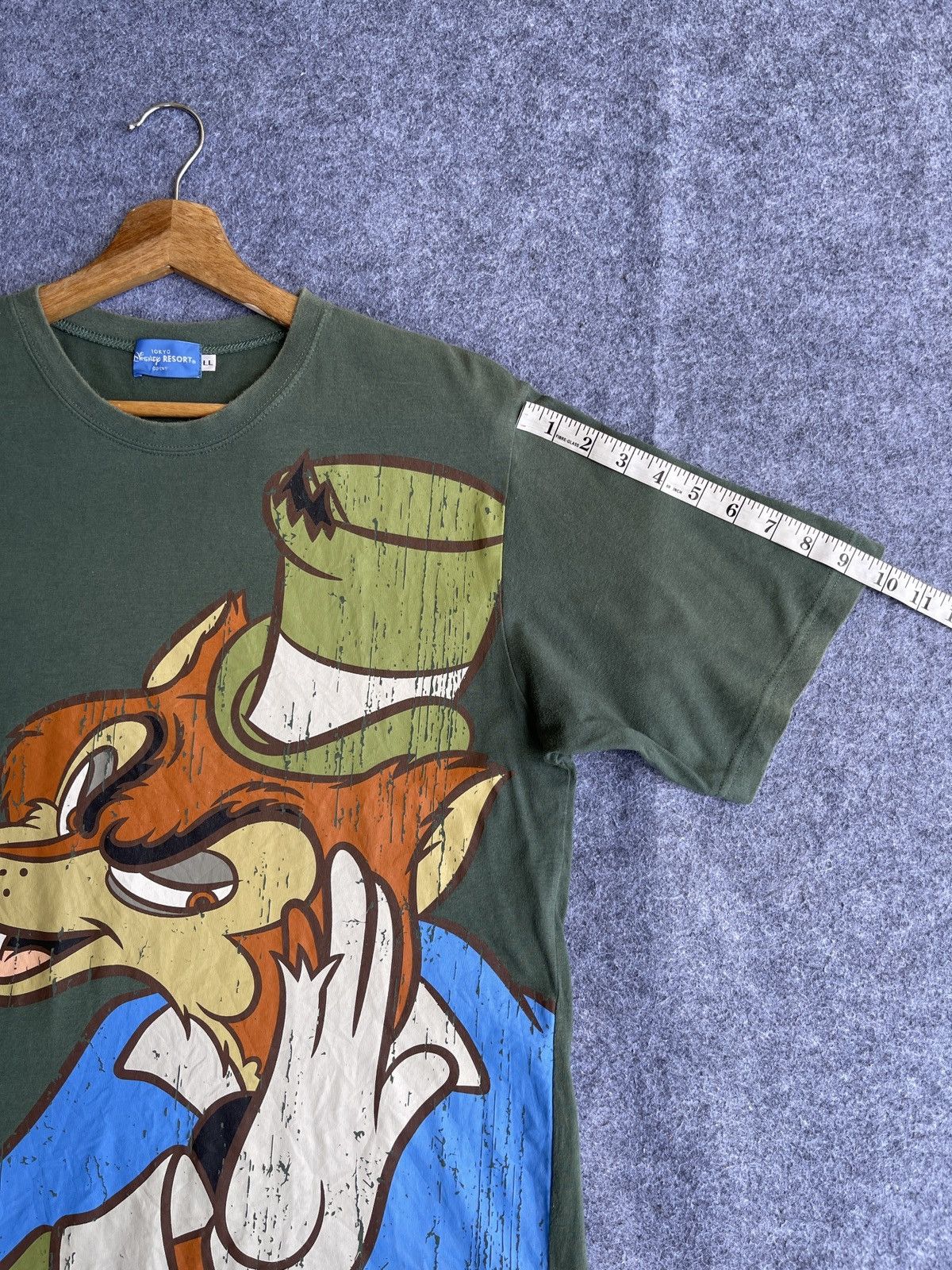Cartoon Network Rare🔥Tokyo Disney T Shirt Big Bad Wolf Pinocchio Disney Size US L / EU 52-54 / 3 - 12 Thumbnail