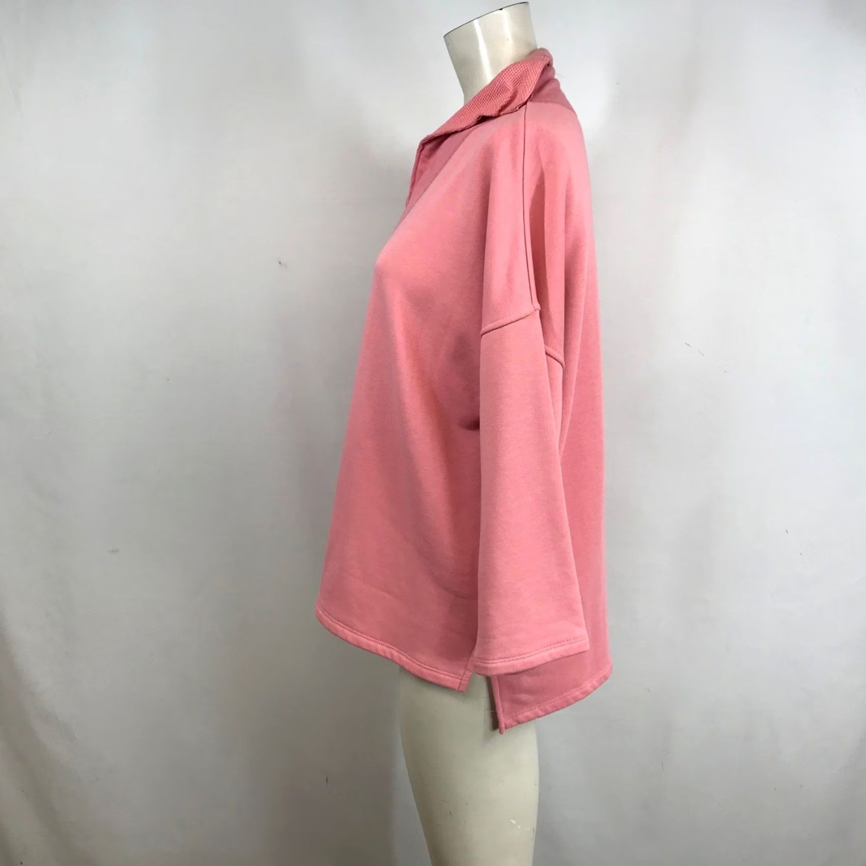 Habitat Habitat Clothes To Live In Coral Pink Notched V-Neck Pullover Top S Women Knit Tunic Long Sleeve Size S / US 4 / IT 40 - 6 Thumbnail