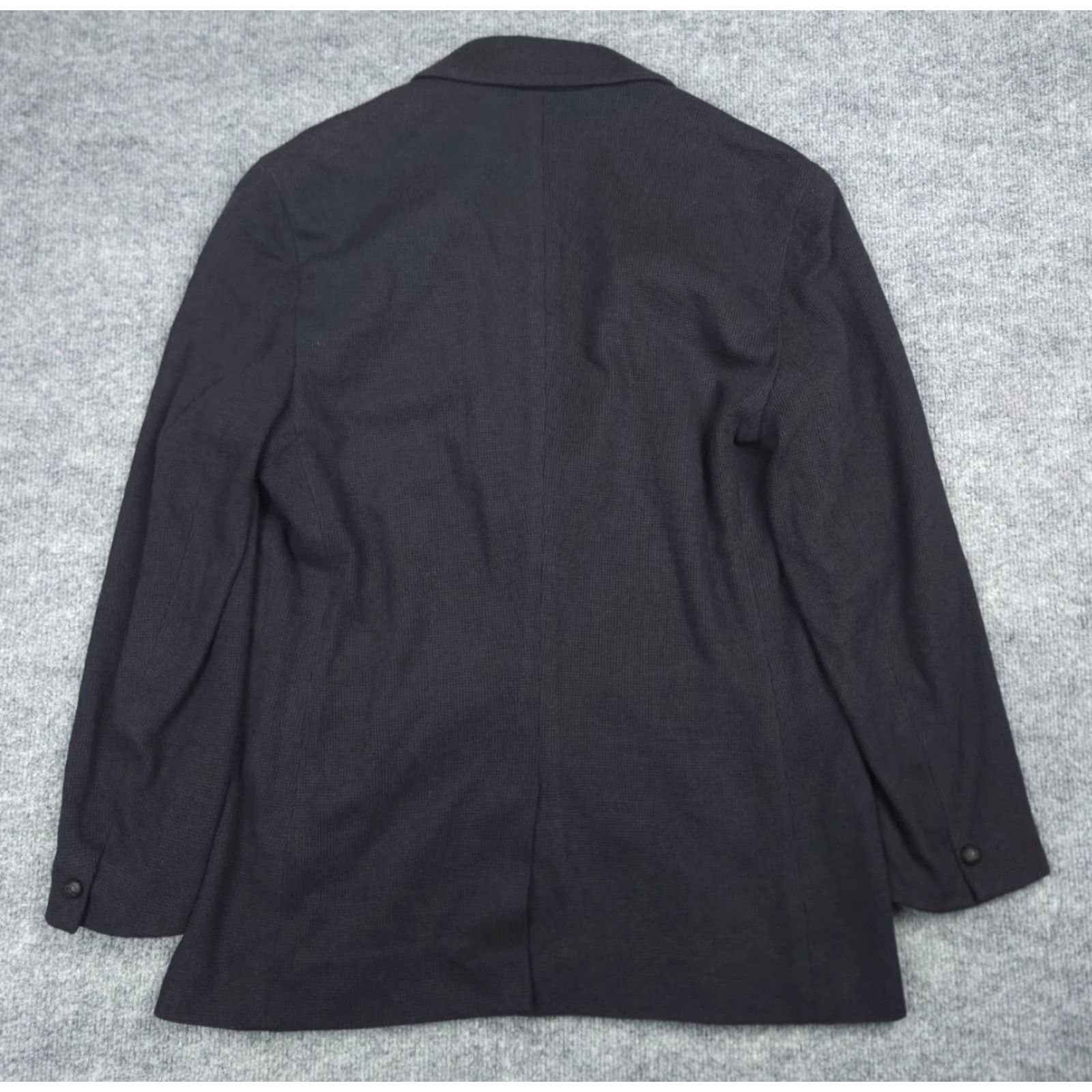 John Varvatos John Varvatos USA Blazer Jacket Men Large 42 Gray LUXE Textured Cotton Blend Regular Single-Breasted Two-Button Sports Coat Size 42R - 3 Thumbnail