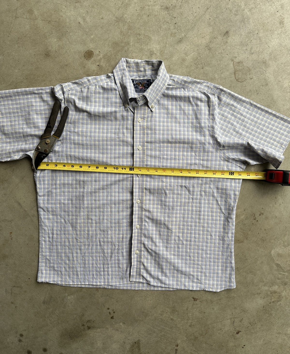 Vintage Vintage Cropped Plaid Button Down Shirt - XL Size US L / EU 52-54 / 3 - 4 Thumbnail