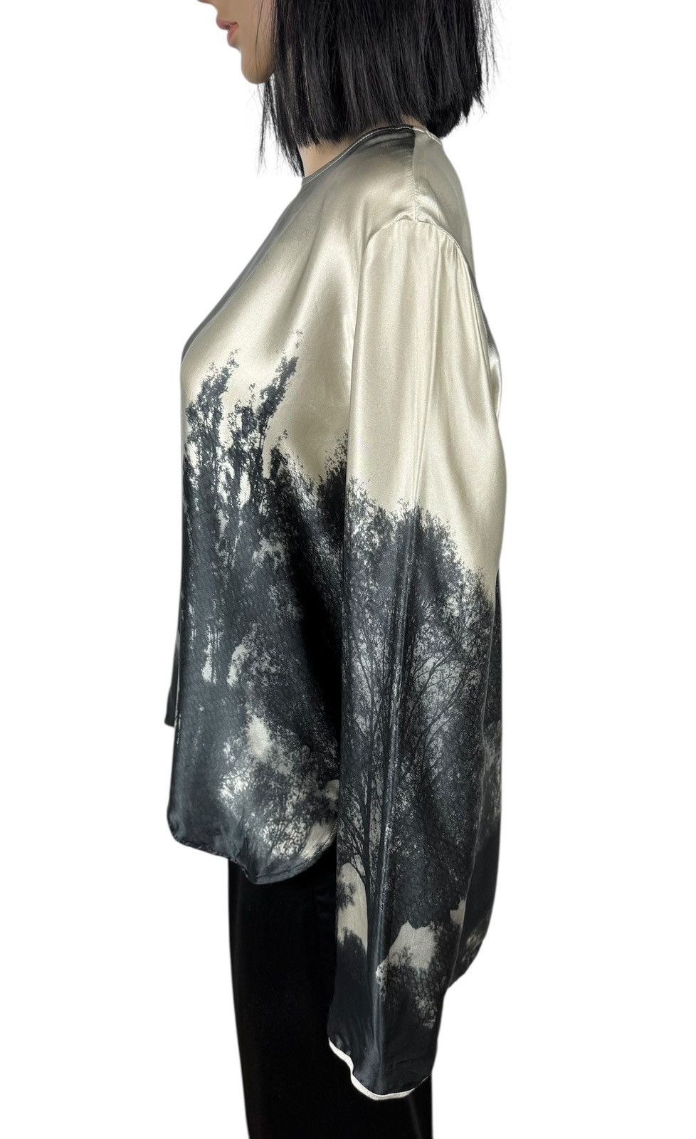 Stella McCartney Stella McCartney Silk Blouse Tree Printed Longsleeve size M Size M / US 6-8 / IT 42-44 - 5 Thumbnail