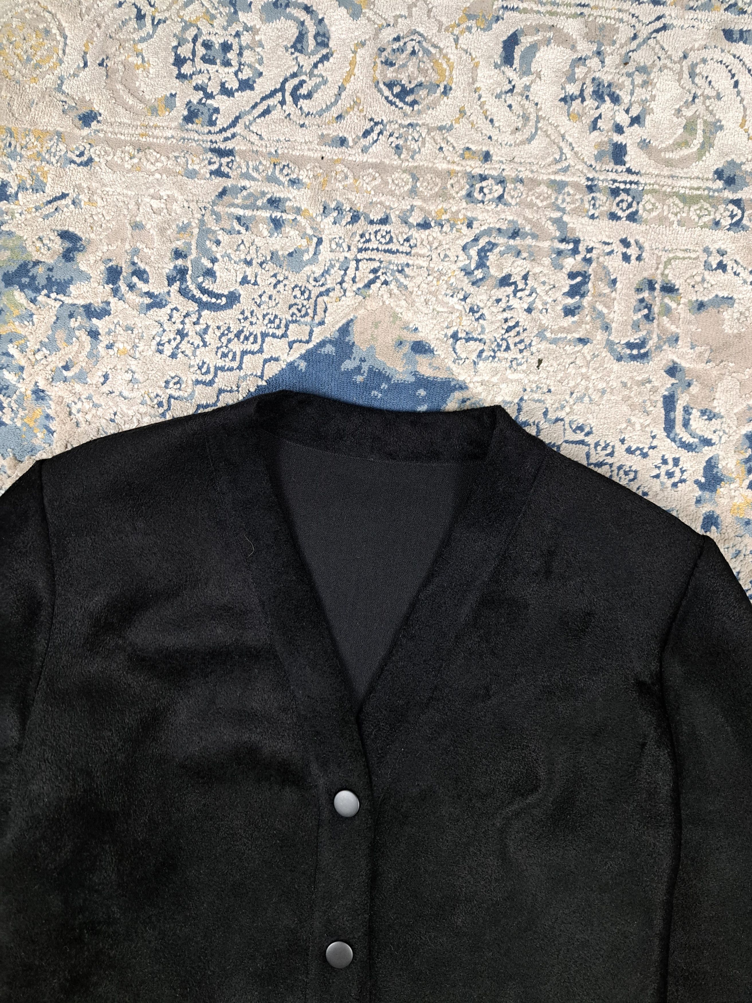 Alaia Womens Alaïa Black Ruffle Detail Velvet Cardigan Size S / US 4 / IT 40 - 8 Thumbnail