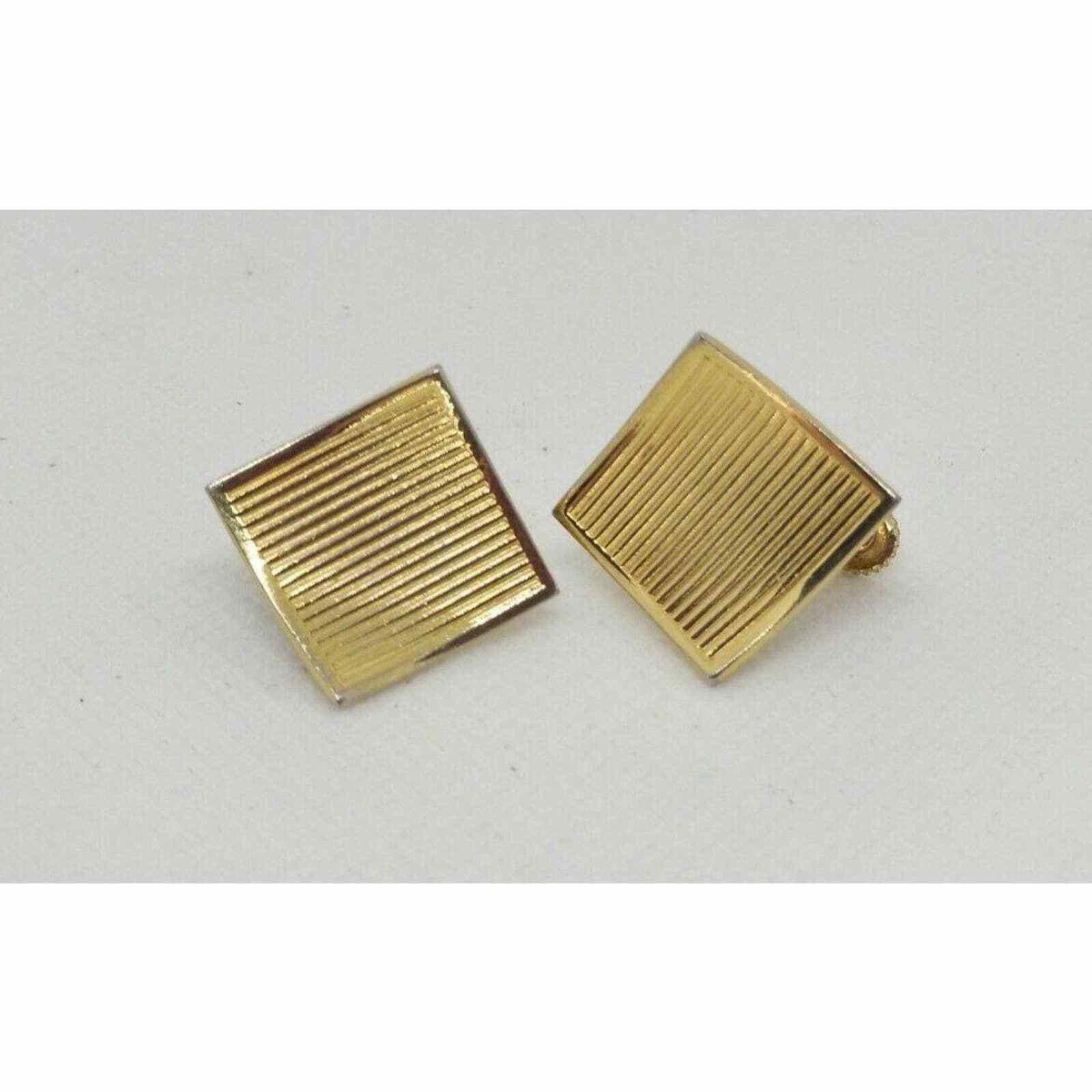 Other Napier Vintage Clip On Earrings Bent Squares 1960s Screw Bac Size ONE SIZE - 2 Thumbnail