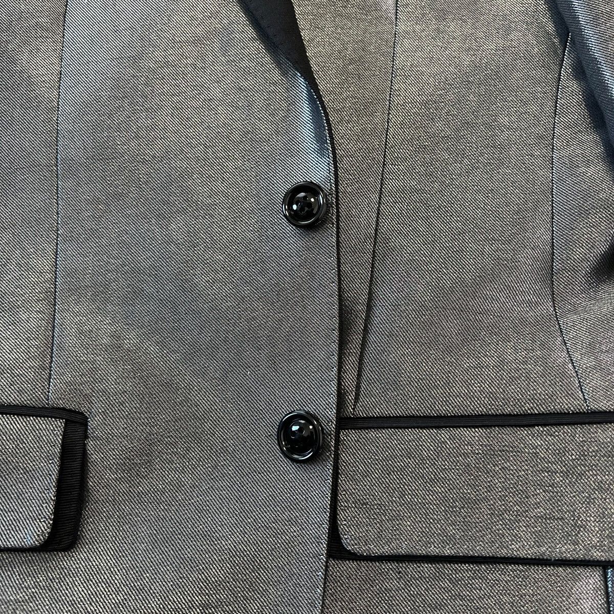 Dolce & Gabbana DOLCE&GABBANA 2007AW Metallic Peak Lapel Silk-Blend Jacket Size 44S - 4 Thumbnail