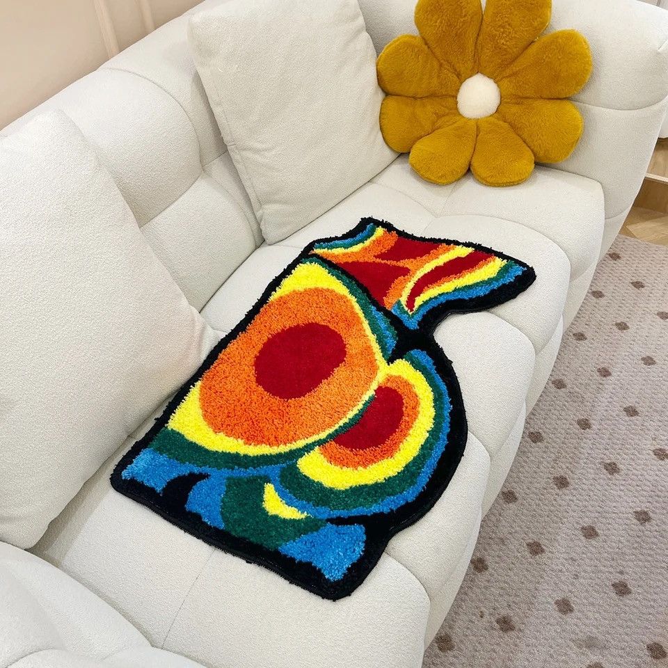 Japanese Brand × Vintage Sexy Butt Temperature Creative Door Mat Soft Tufted Size ONE SIZE - 4 Thumbnail