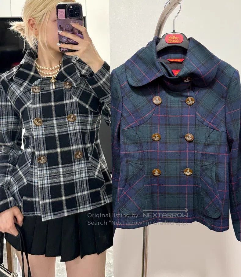 Vivienne Westwood Vivienne Westwood Vintage second-hand checkered double-bre Size S / US 4 / IT 40 - 1 Thumbnail