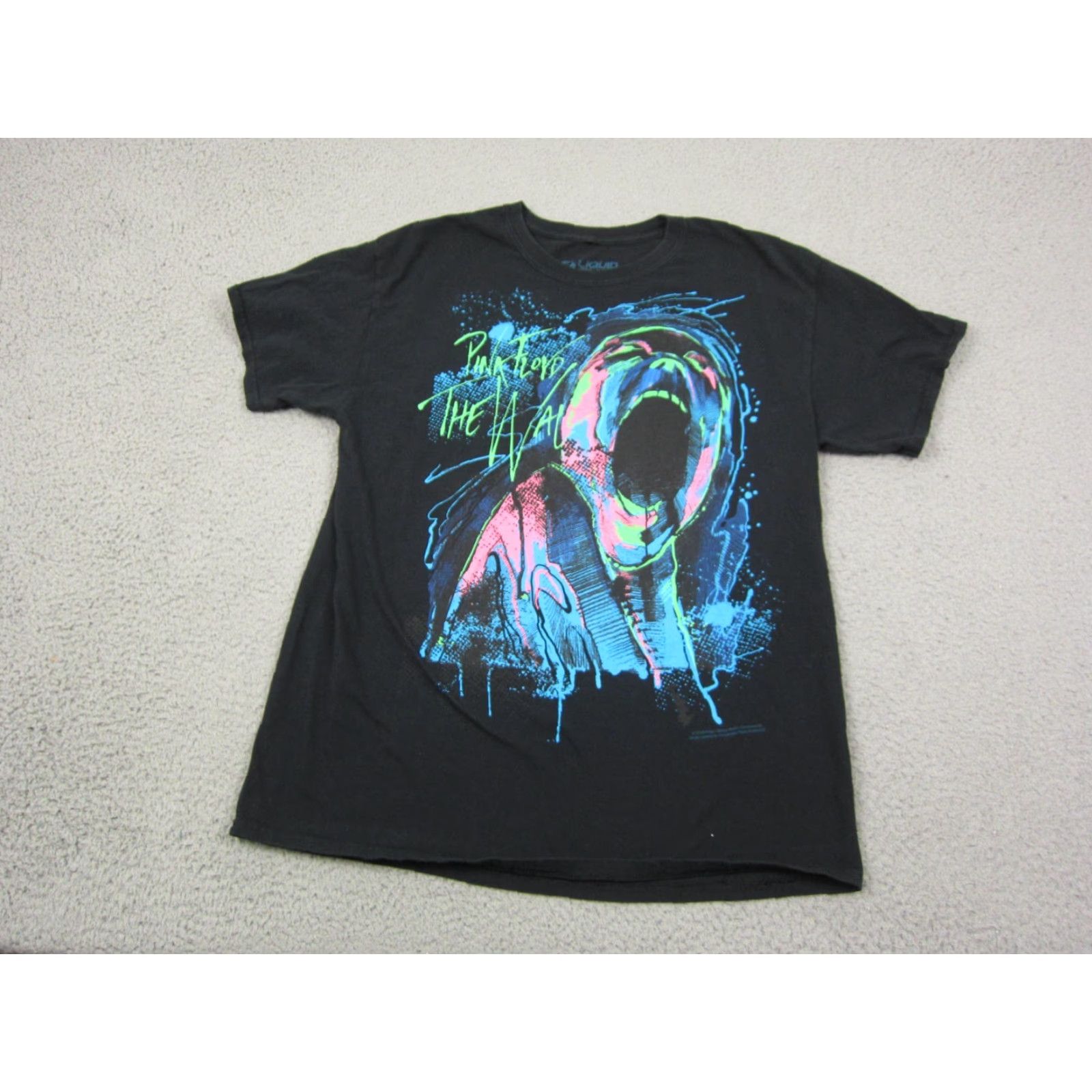 Liquid Blue Pink Floyd Shirt Mens Large L Black The Wall Liquid Blue Screaming Face Shirt Size US L / EU 52-54 / 3 - 2 Thumbnail