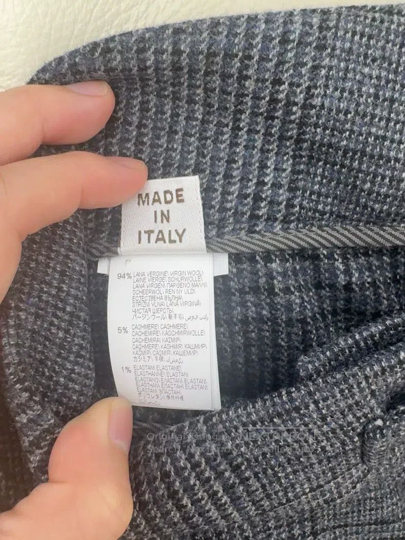 Brunello Cucinelli Brunello Cucinelli Grey Checkered Suit Pants Size 25" / US 0 / IT 36 - 6 Thumbnail