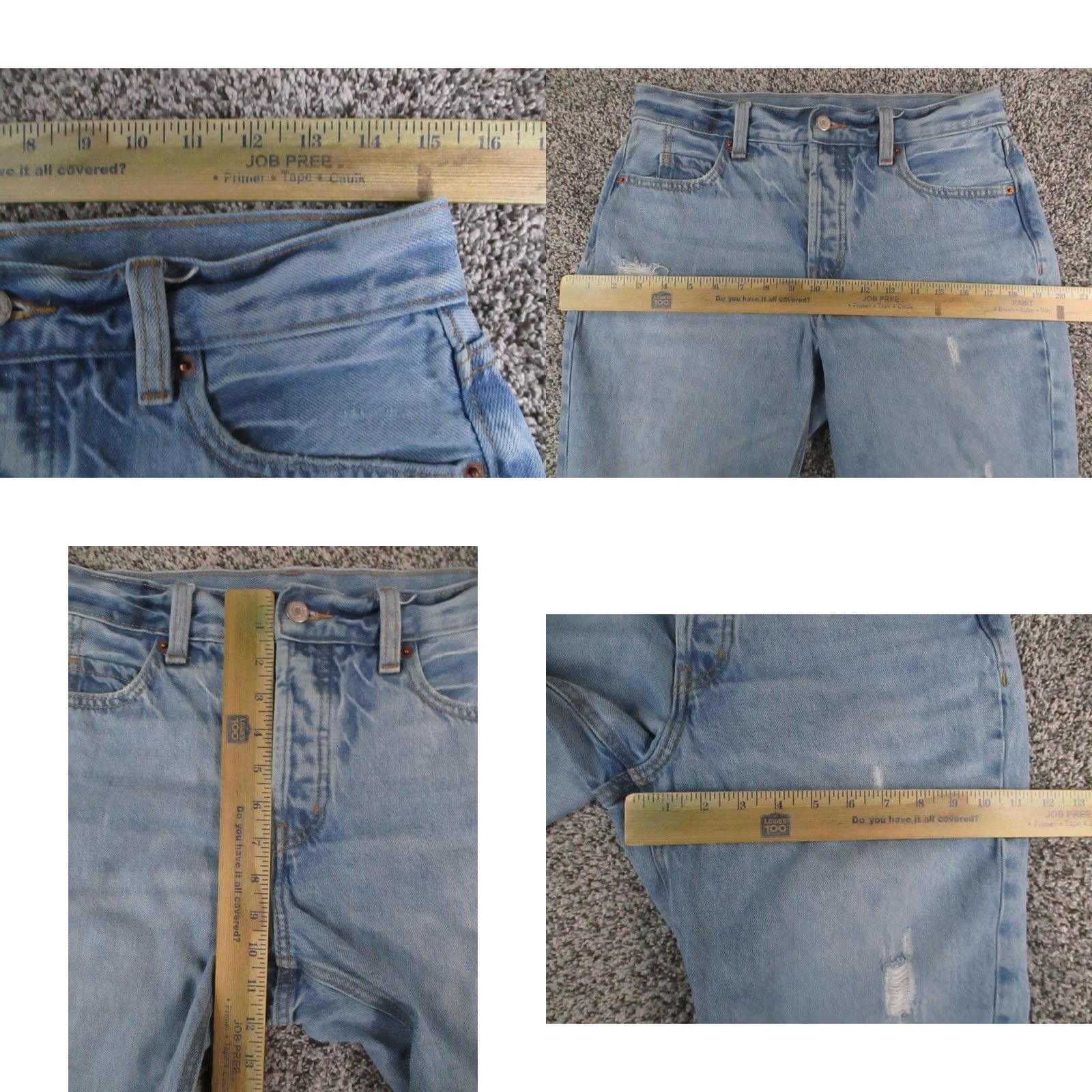 Old Navy Old Navy Jeans Womens 6 Blue High Rise Slouchy Straight Distressed Crop 29x24 Size 28" / US 6 / IT 42 - 8 Thumbnail