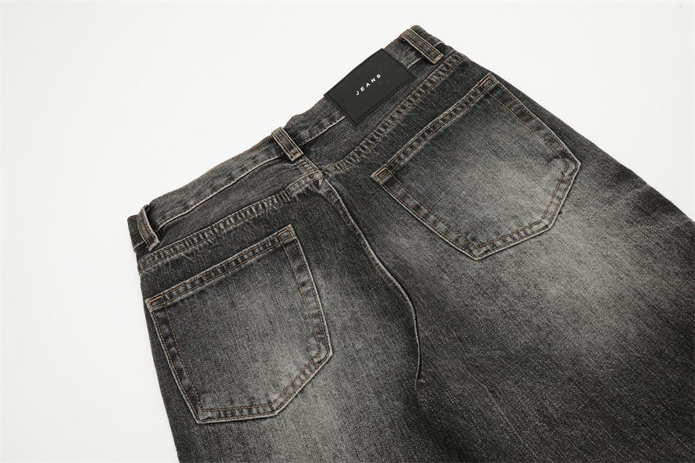 Vintage Men's punk distressed washed raw edge loose straight jeans Size US 32 / EU 48 - 5 Thumbnail