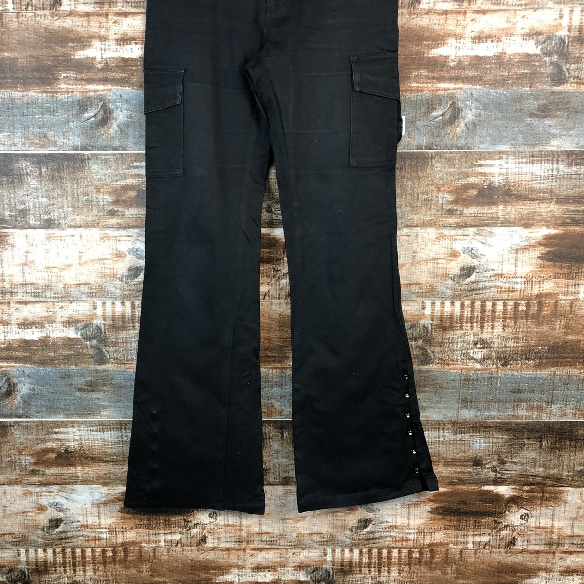 Japanese Brand Jocky Gal Black bootcut Cargo Multipocket Pants #A2559 Size 26" / US 2 / IT 38 - 3 Thumbnail