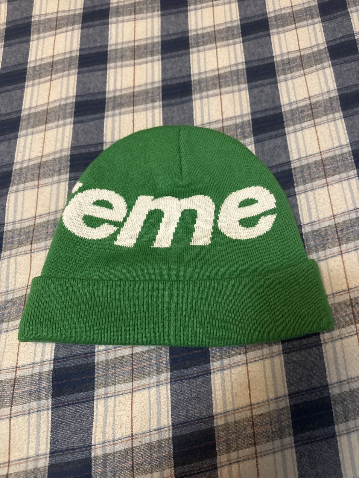 Supreme Supreme Big Logo Beanie Green Size ONE SIZE - 2 Thumbnail