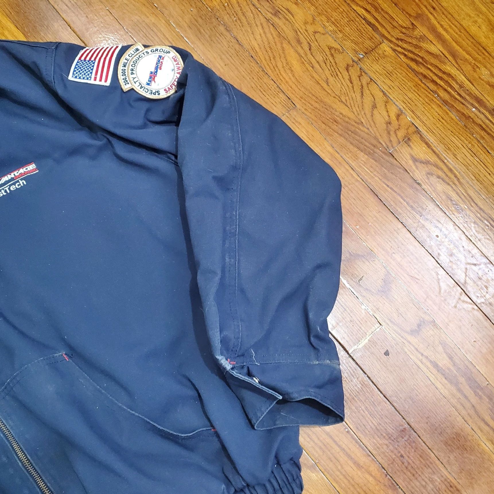 Red Kap VINTAGE Red Kap Jacket Mens 3XL Navy Hooded Insulated Workwear Zip Up Kenan Advantage USA Patriotic Embroidered Patches Logo Zip Size US XXL / EU 58 / 5 - 3 Thumbnail